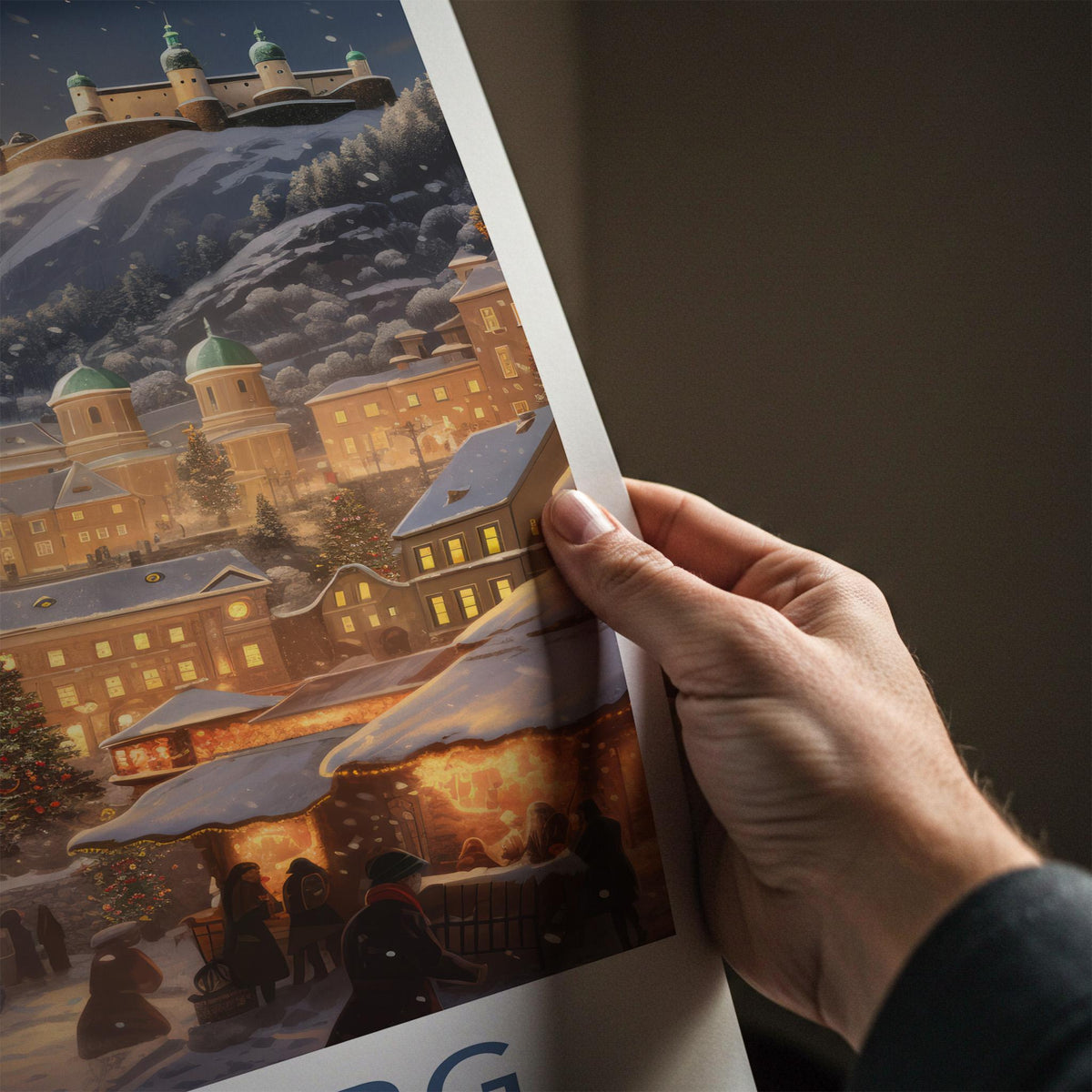Salzburg Austria Poster - Scenic Winter Landscape Print