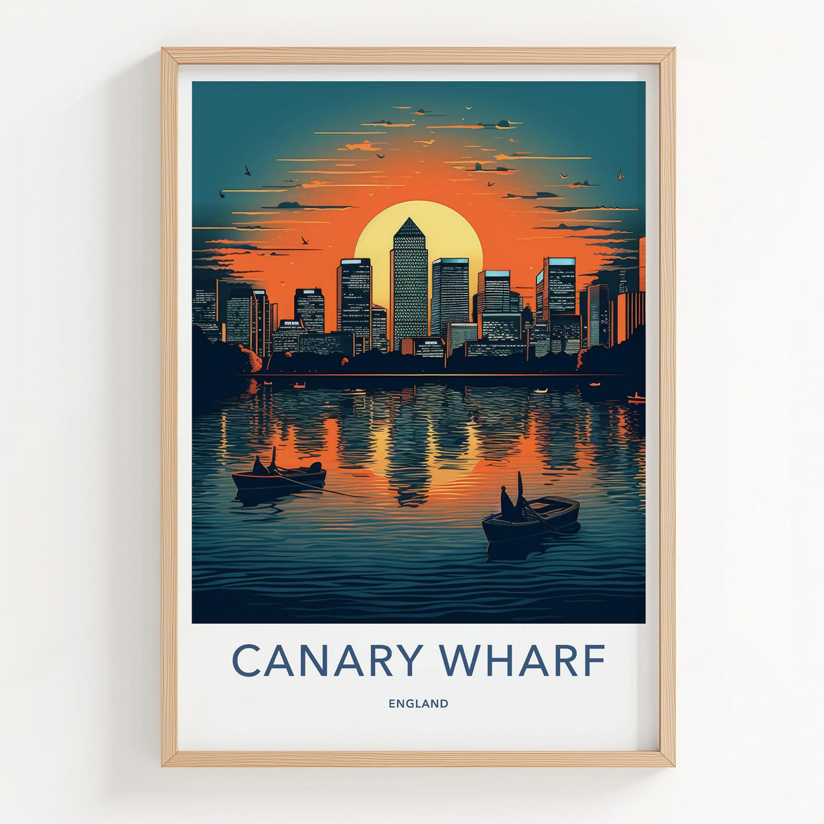 Canary Wharf Poster - London Cityscape Art