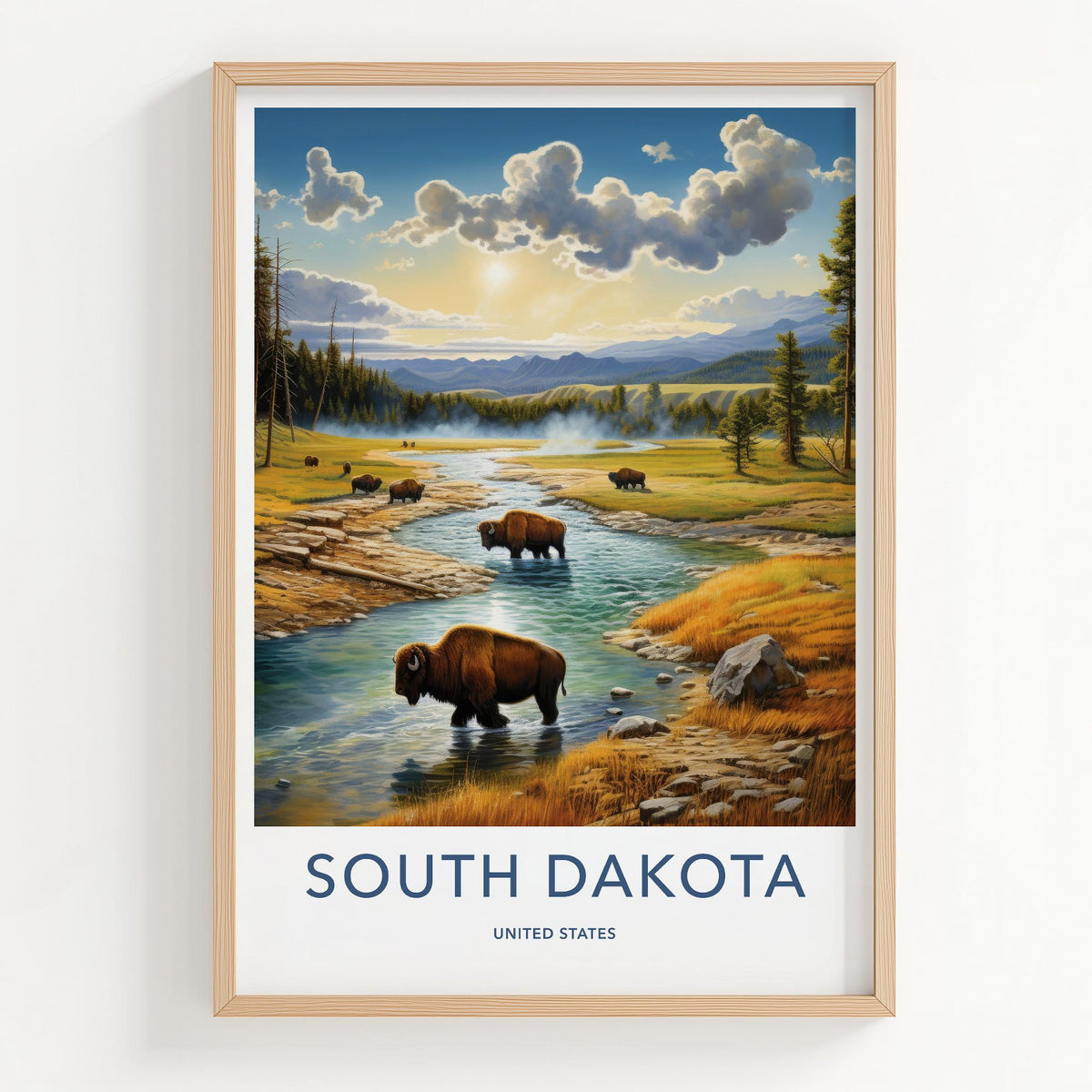 South Dakota Poster - Scenic View Travel Gift