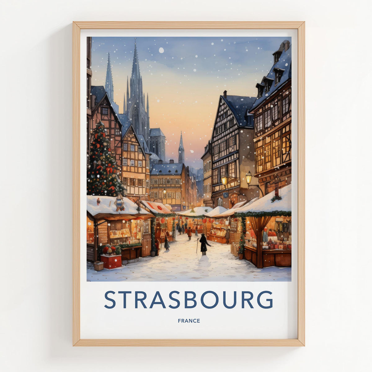 Strasbourg Wall Art - France Wall Decor With Medieval Cathedral