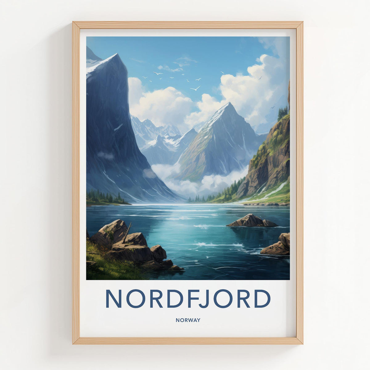 Nordfjord Wall Art - Norway Poster With Serene Fjord Landscape Print