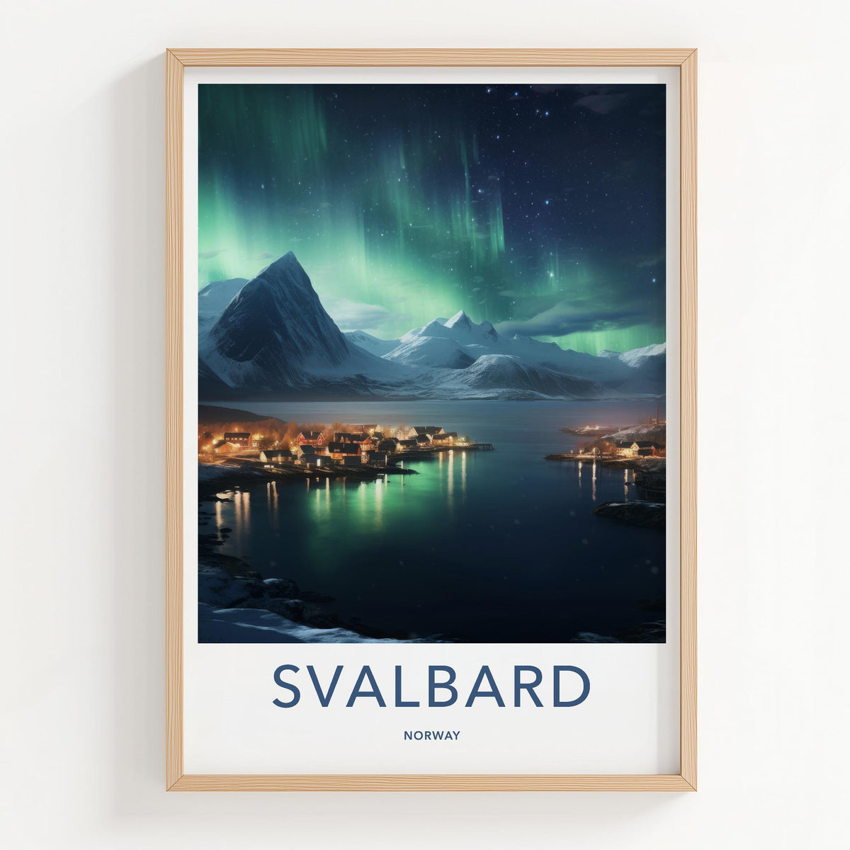 Svalbard Poster - Norway Wall Art Featuring Northern Lights