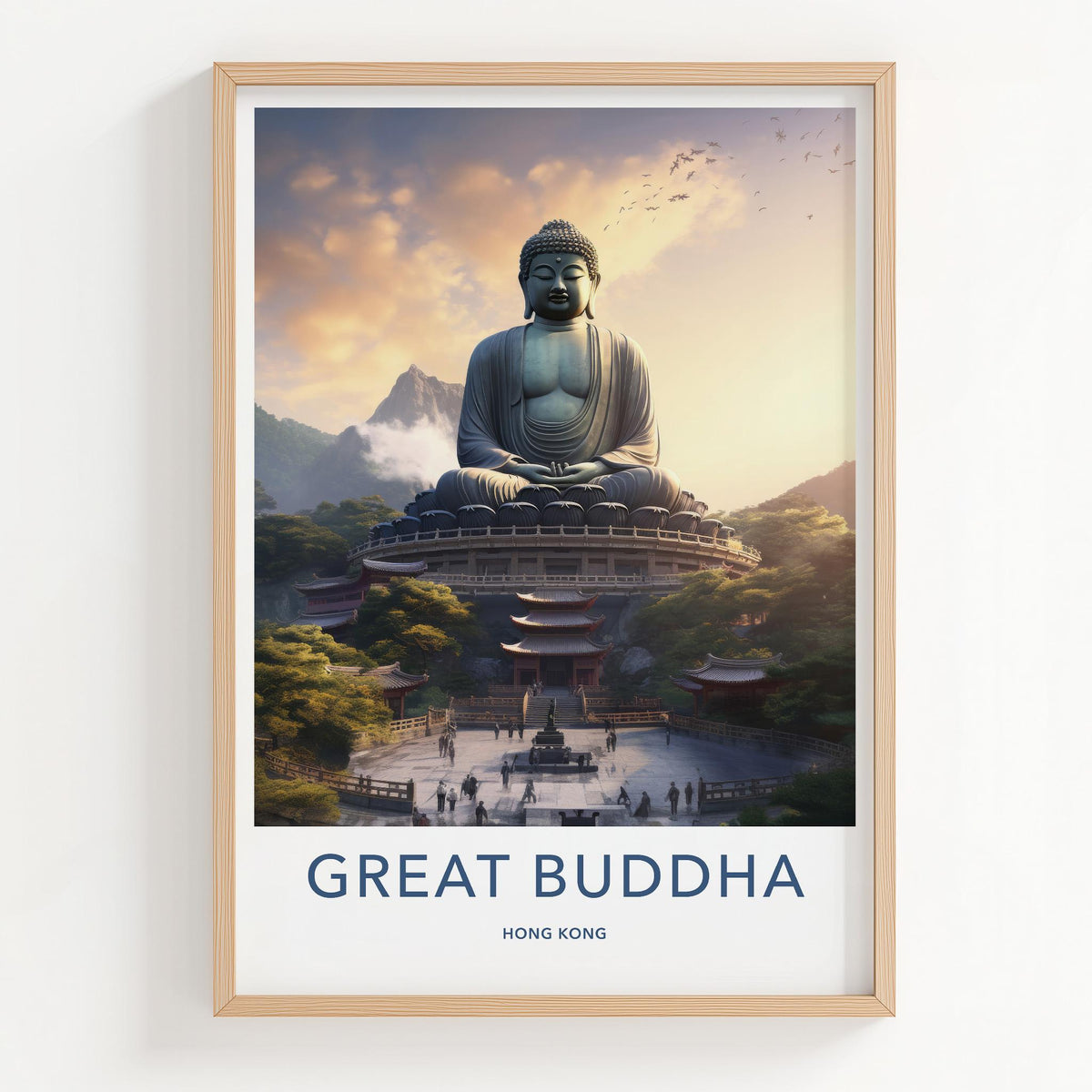 Tian Tan Poster - Hong Kong Wall Art Featuring Great Buddha Statue