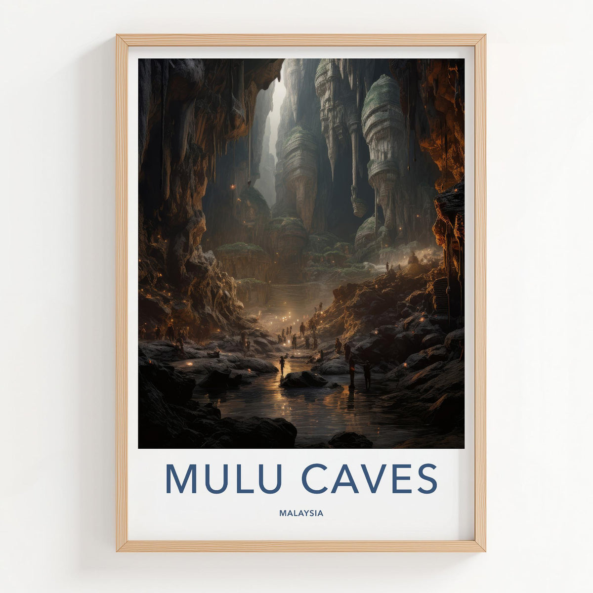 Mulu Caves Poster - Malaysia Wall Art Featuring Natural Cave