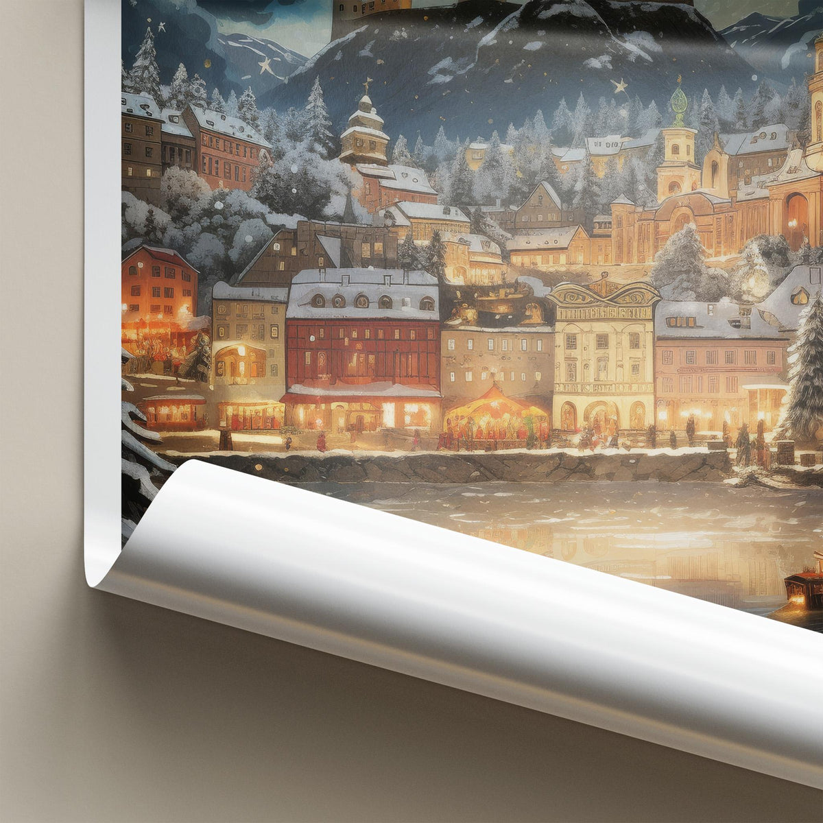 Salzburg Poster - Alpine Landscape Art Featuring Mozart Birthplace