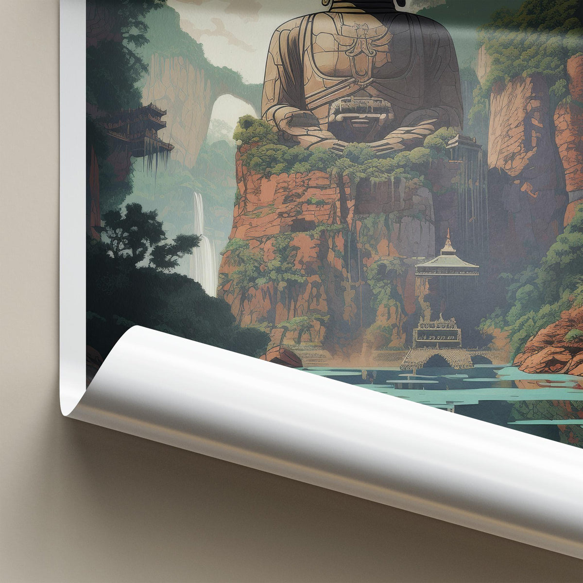 Sichuan Wall Art - China Wall Decor Featuring Buddha & Serene