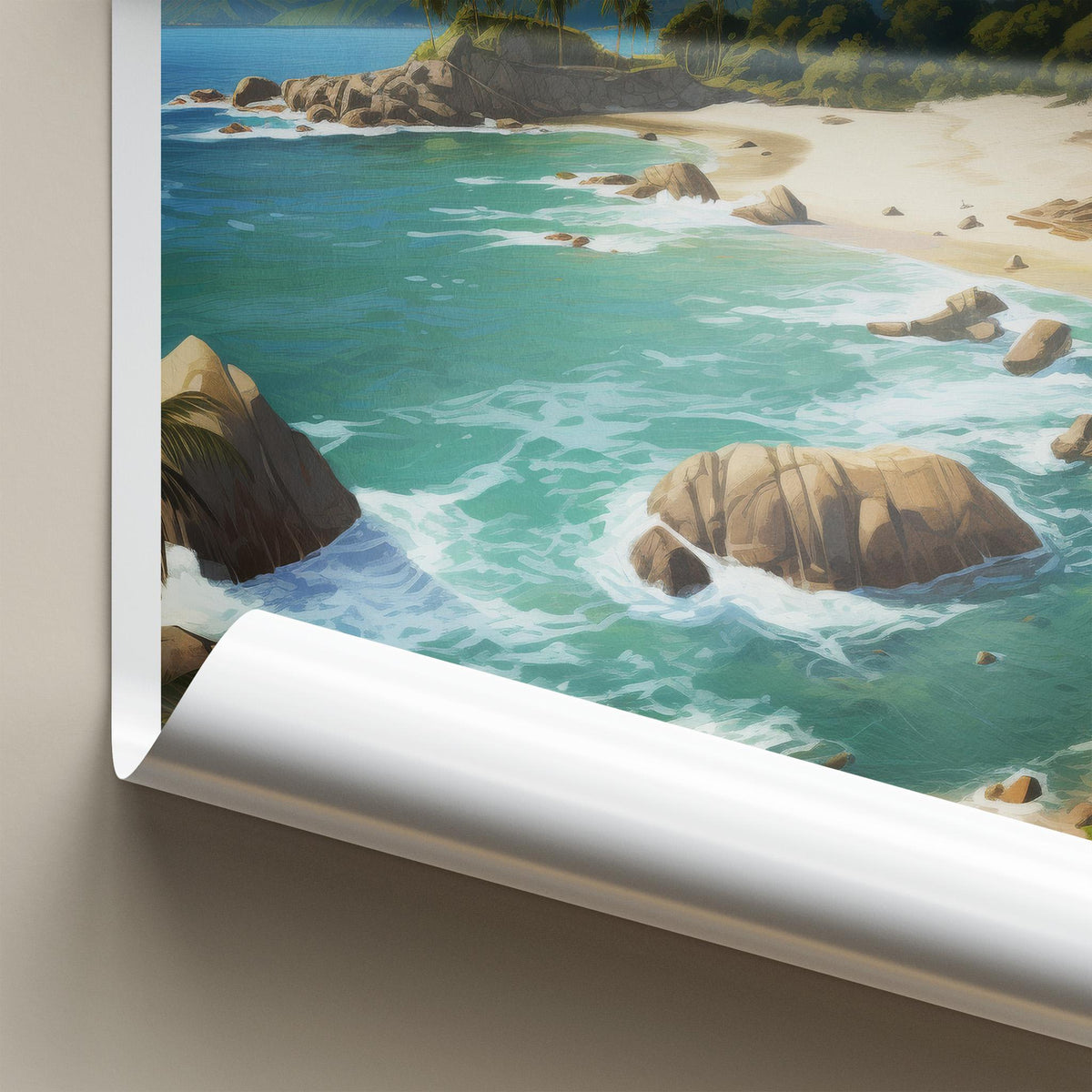 Magdalena Colombia Poster - Scenic Mountain Art & Vibrant Beach