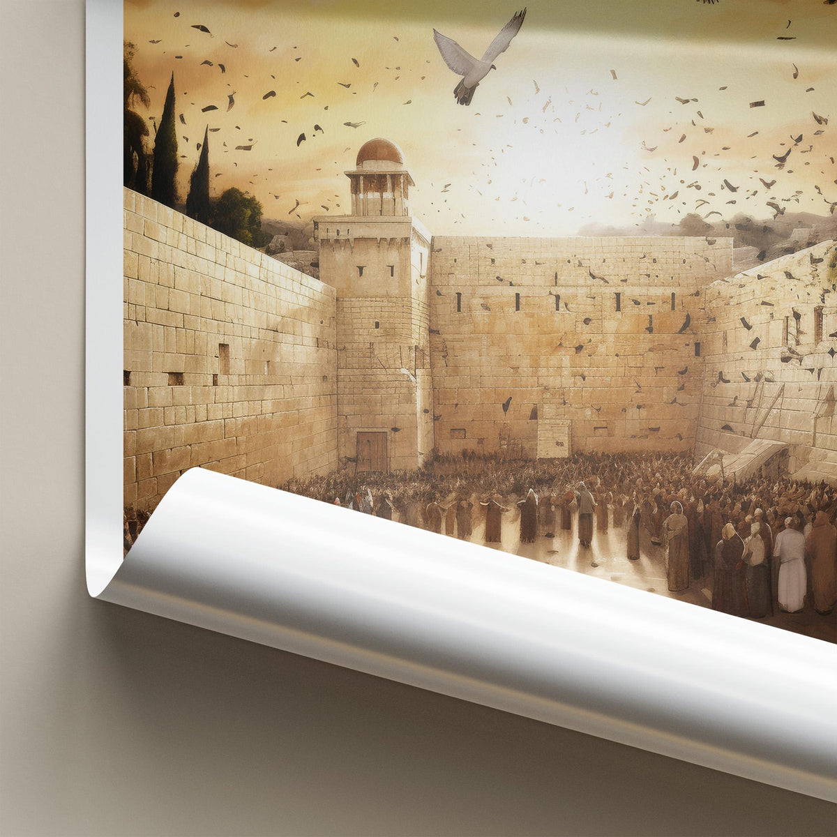 Jerusalem Wall Art - Historic Jerusalem Art with Western Wall Print