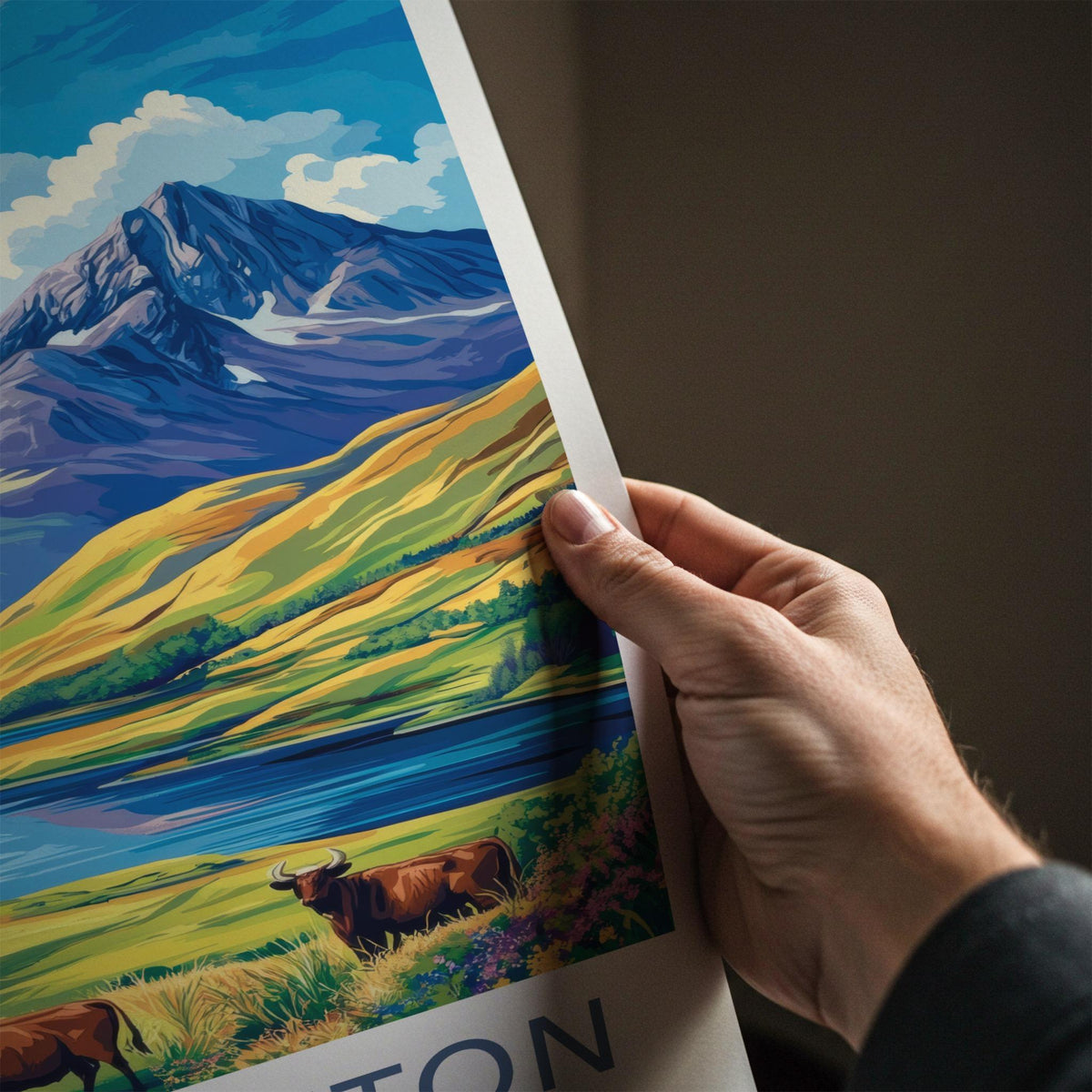 Grand Teton Poster - Scenic Mountain Wall Art With Rustic Home Decor