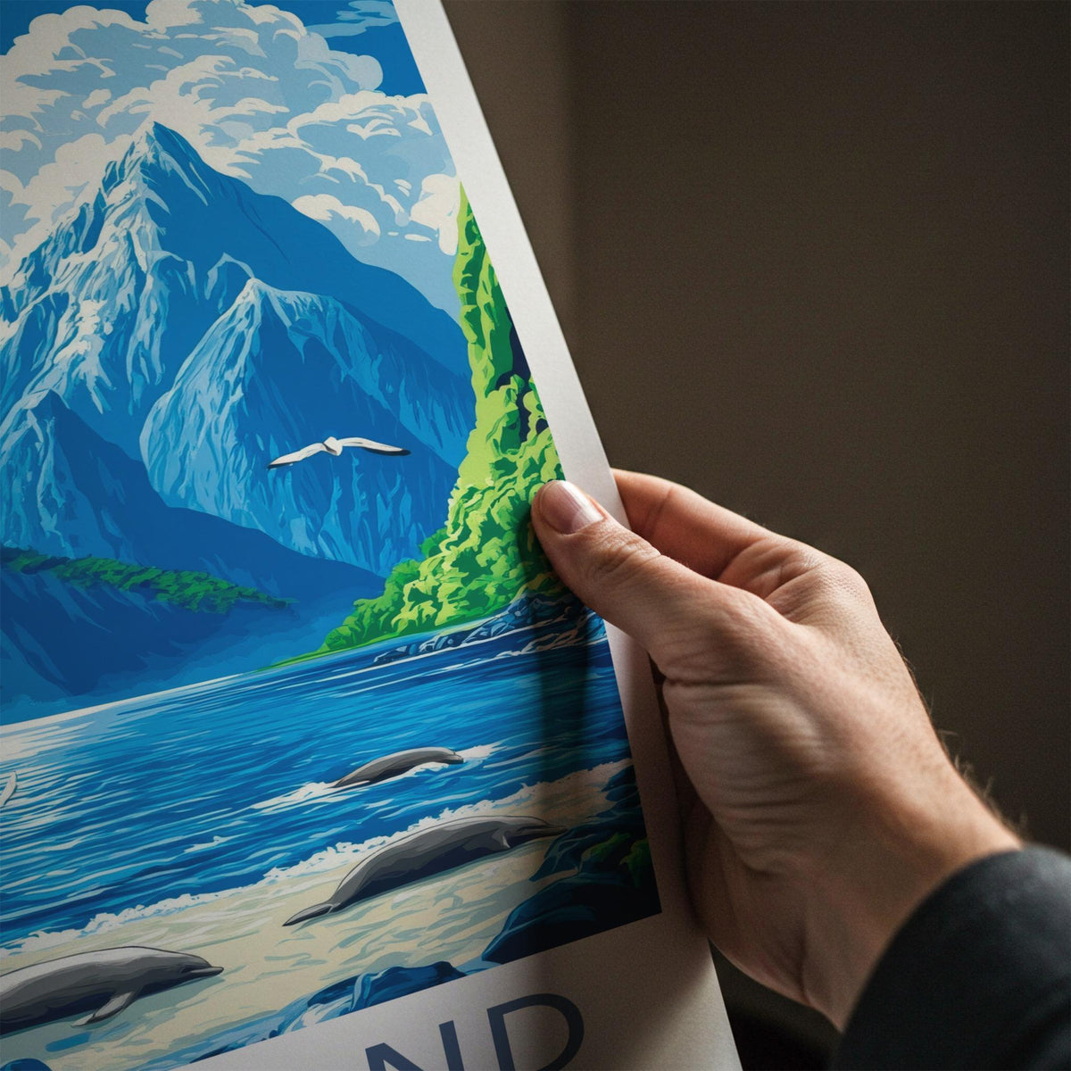 Fiordland Poster - Scenic Landscape Art Featuring Milford Sound