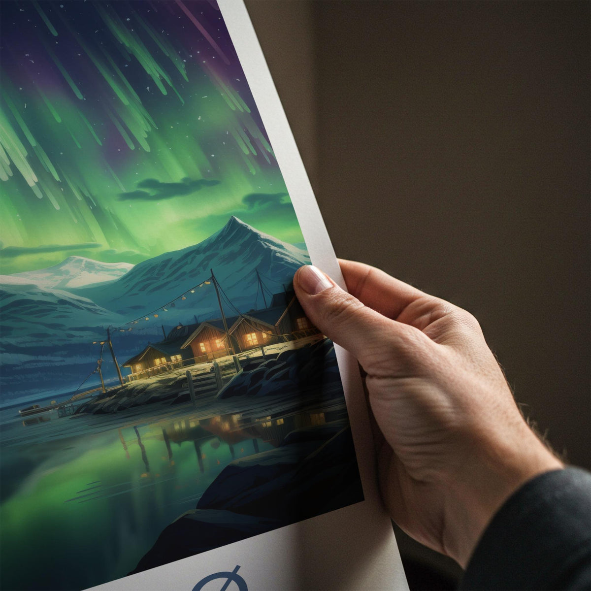 Tromsø Poster - Norway Wall Art Featuring Northern Lights & Serene