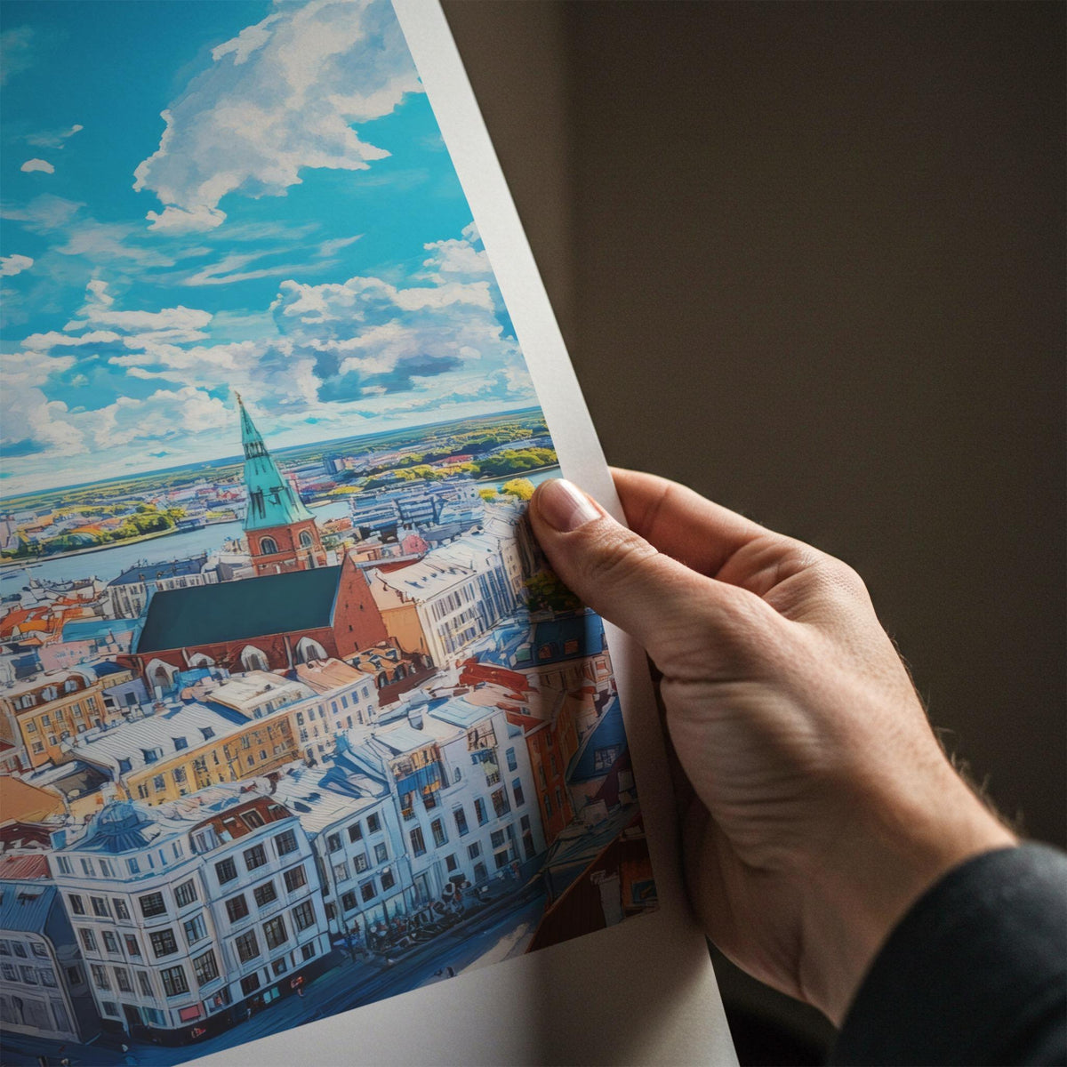 Riga Poster - Latvia Wall Art Featuring Old Town Decor & City Skyline