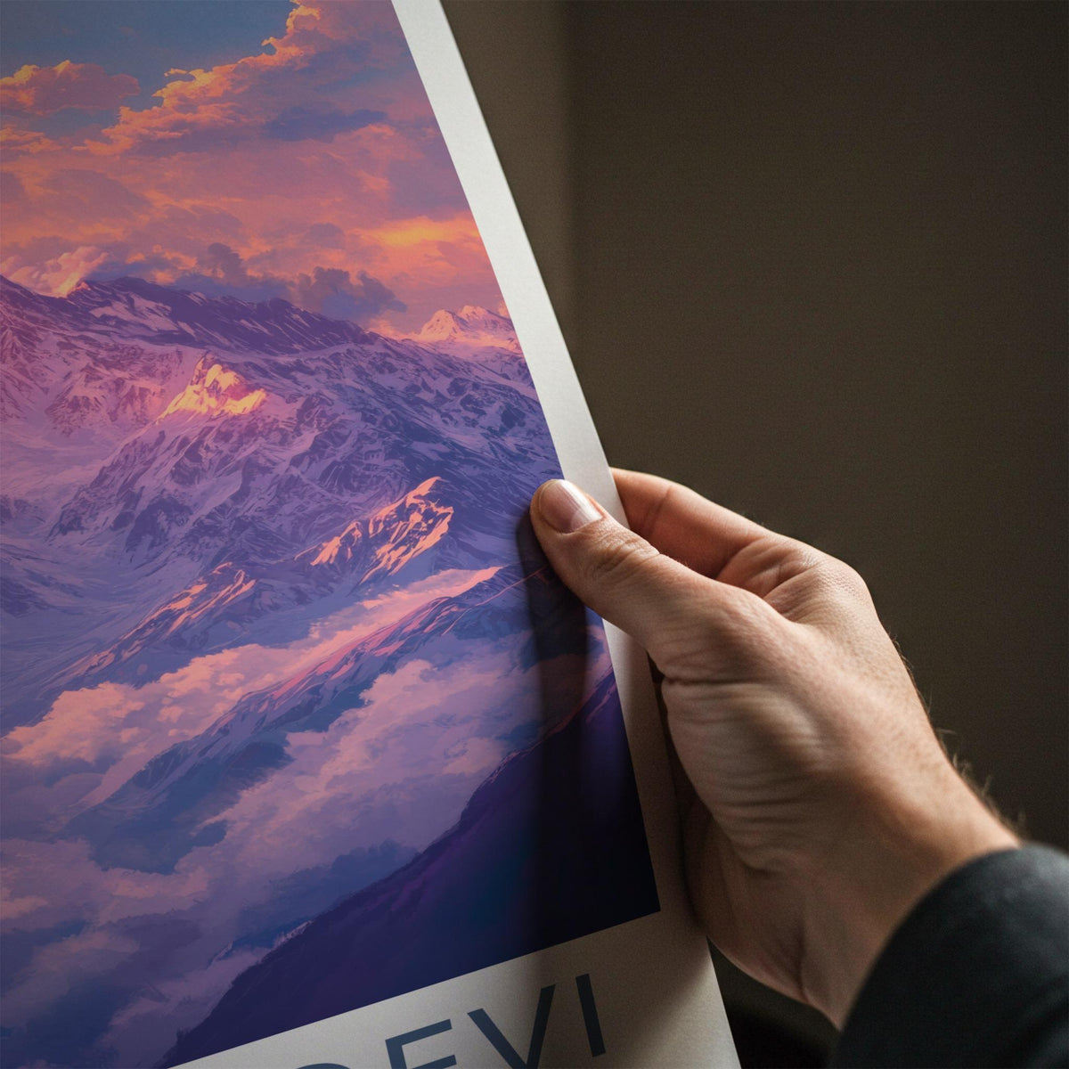 Nanda Devi Poster - Himalayan Landscape Mountain Wall Art With Snow