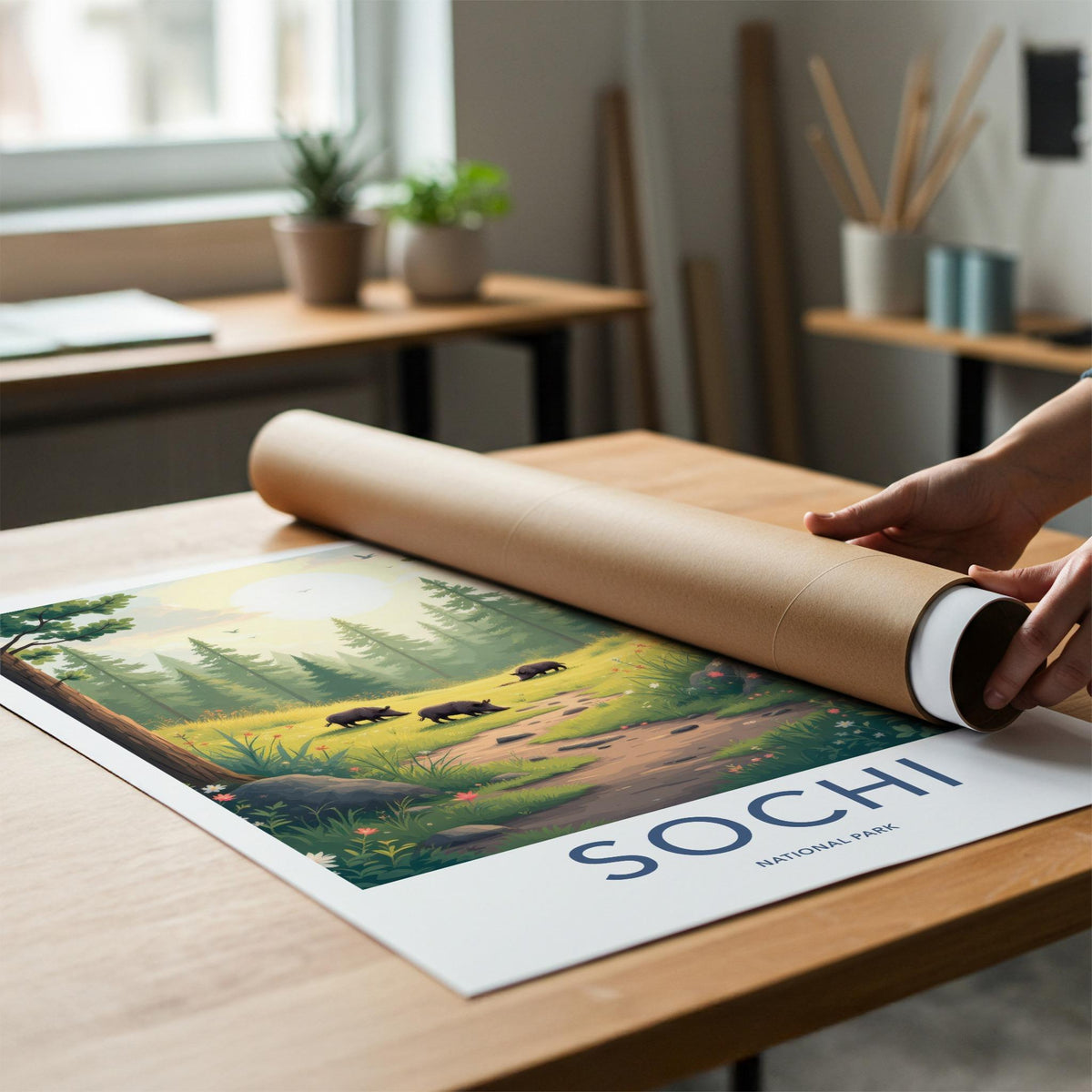 Sochi National Park Poster - Scenic Forest Scenery Print & Wildlife