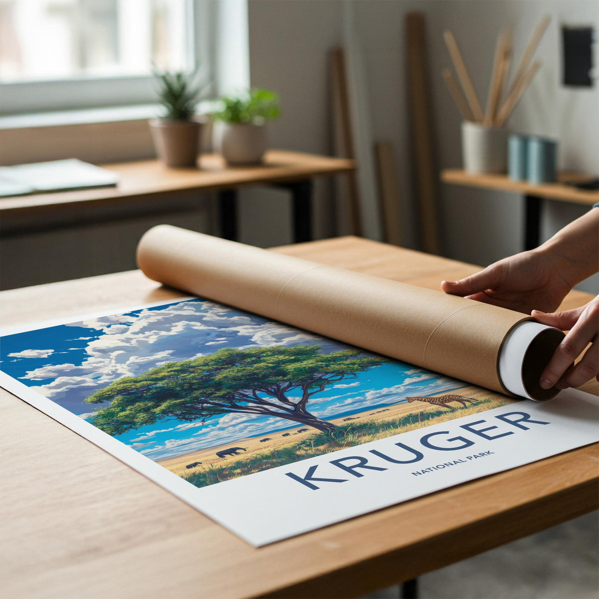 Kruger National Park Poster - Safari Wildlife Wall Art