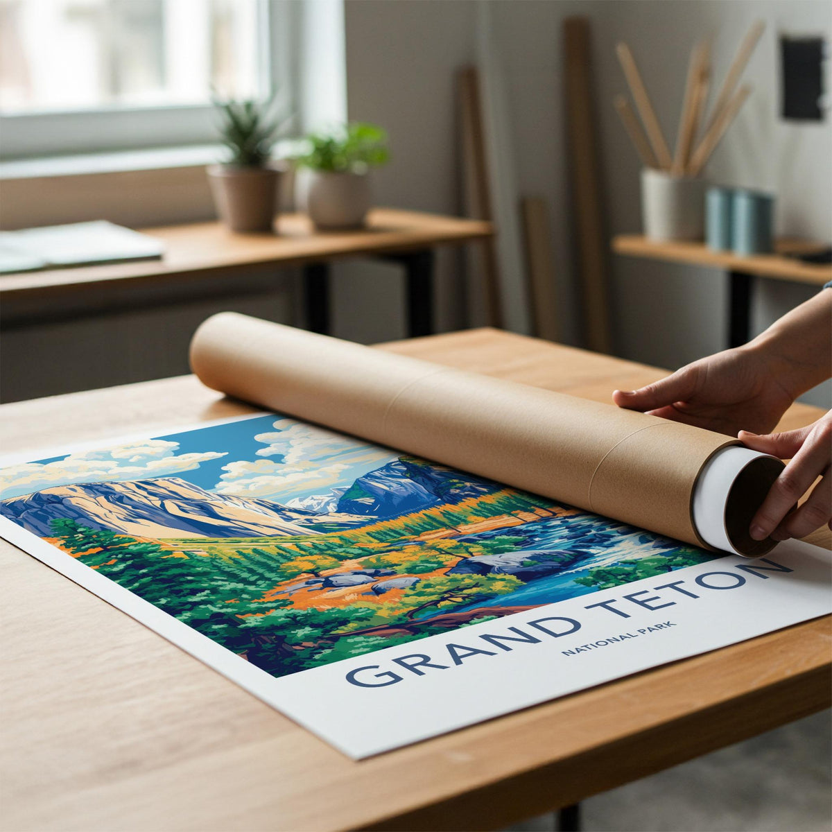Grand Teton Poster - National Park Art
