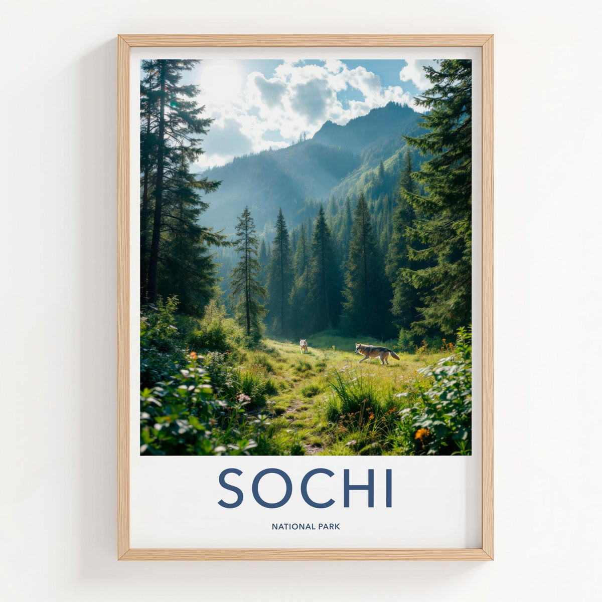Sochi National Park Poster - Nature Wall Art With Mountain Scenery