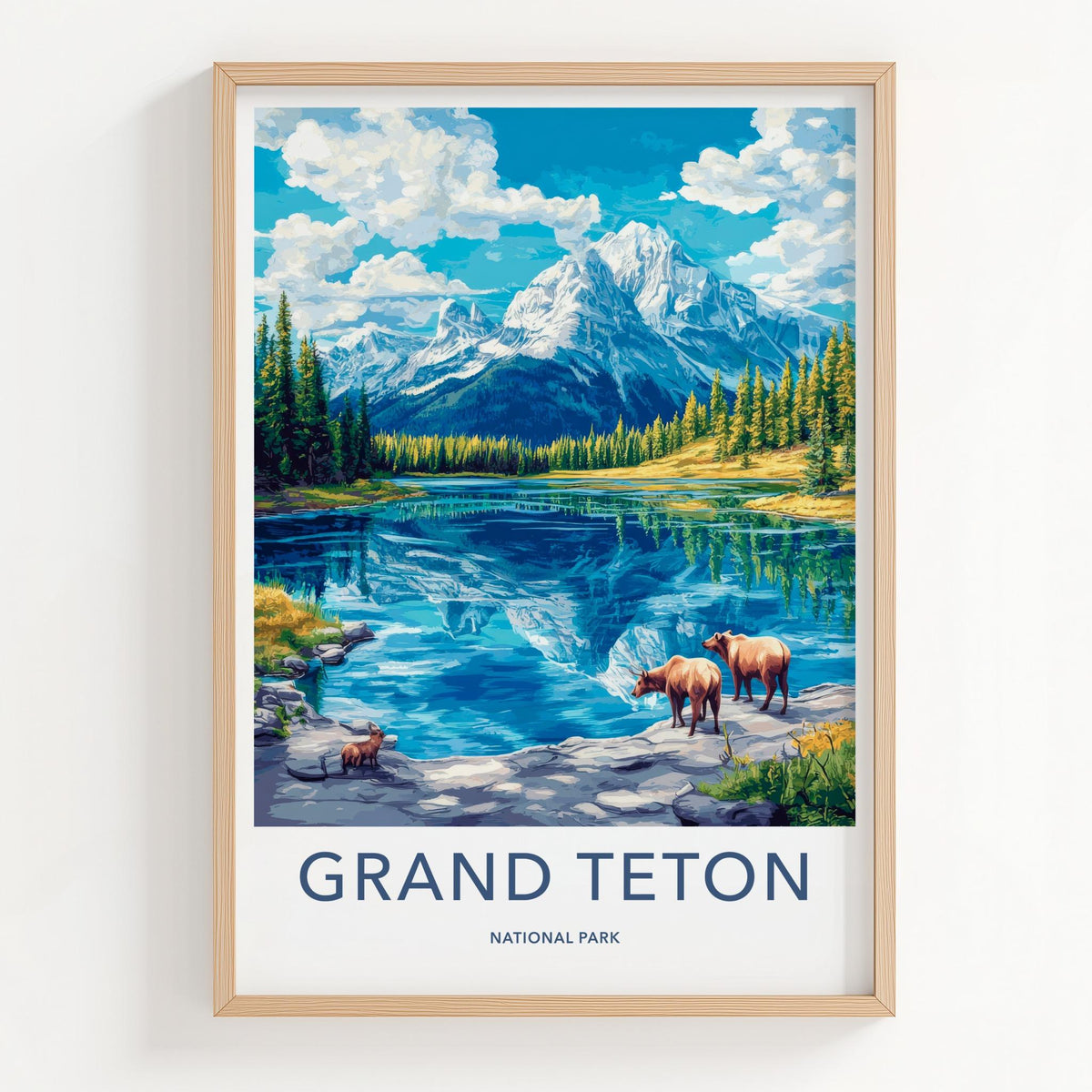 Grand Teton National Park Poster - Mountain Wall Art & Scenic