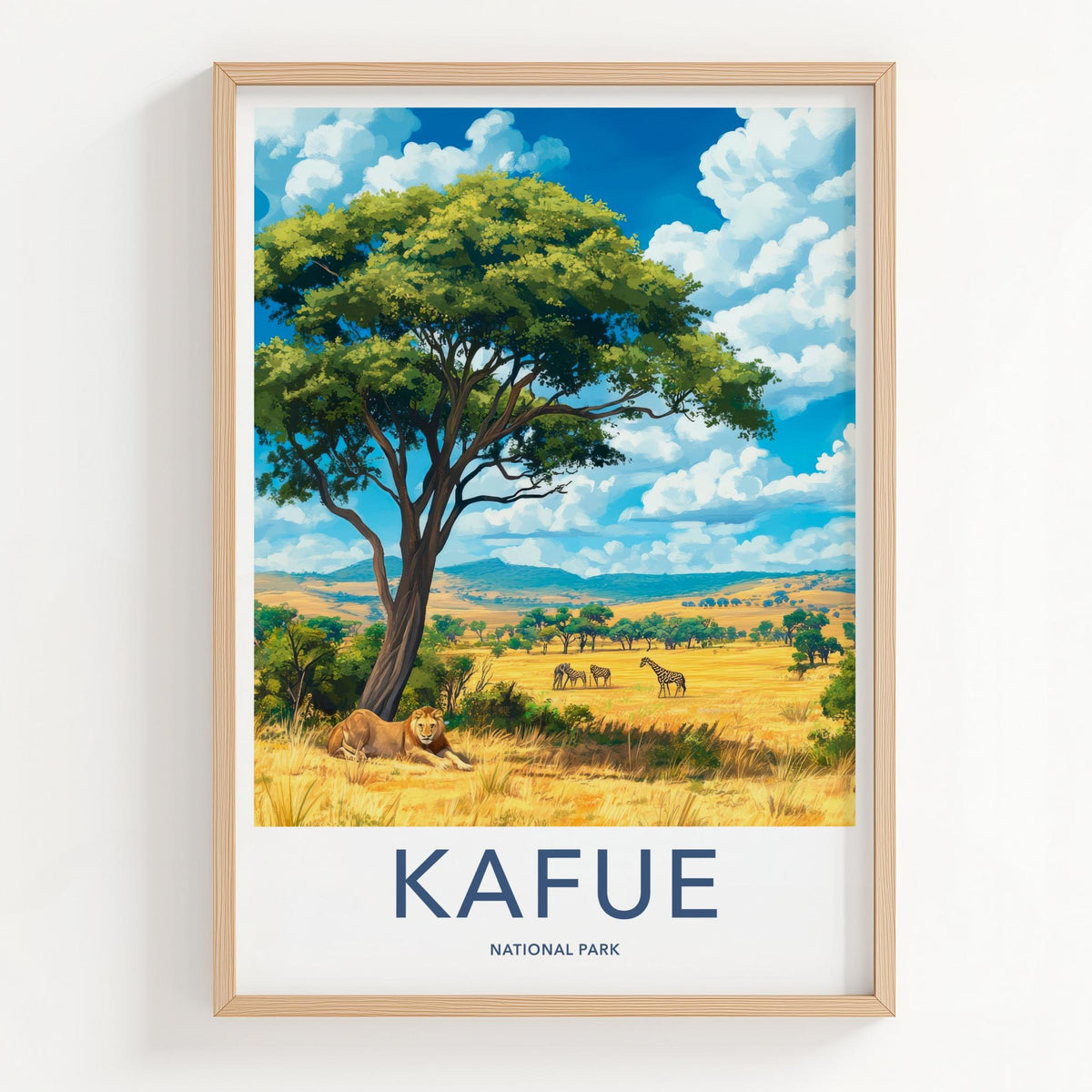 Kafue National Park Poster - African Safari Art