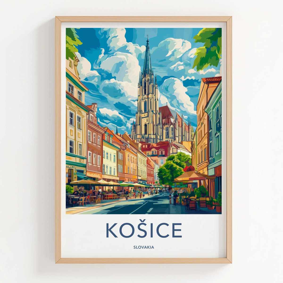 Kosice Poster - Slovakia Wall Art Featuring St. Elisabeth Cathedral