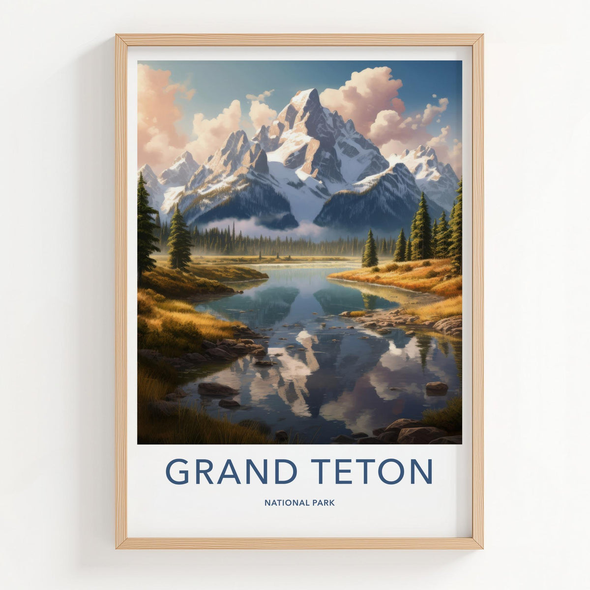 Wyoming Poster - Mountain Landscape Art