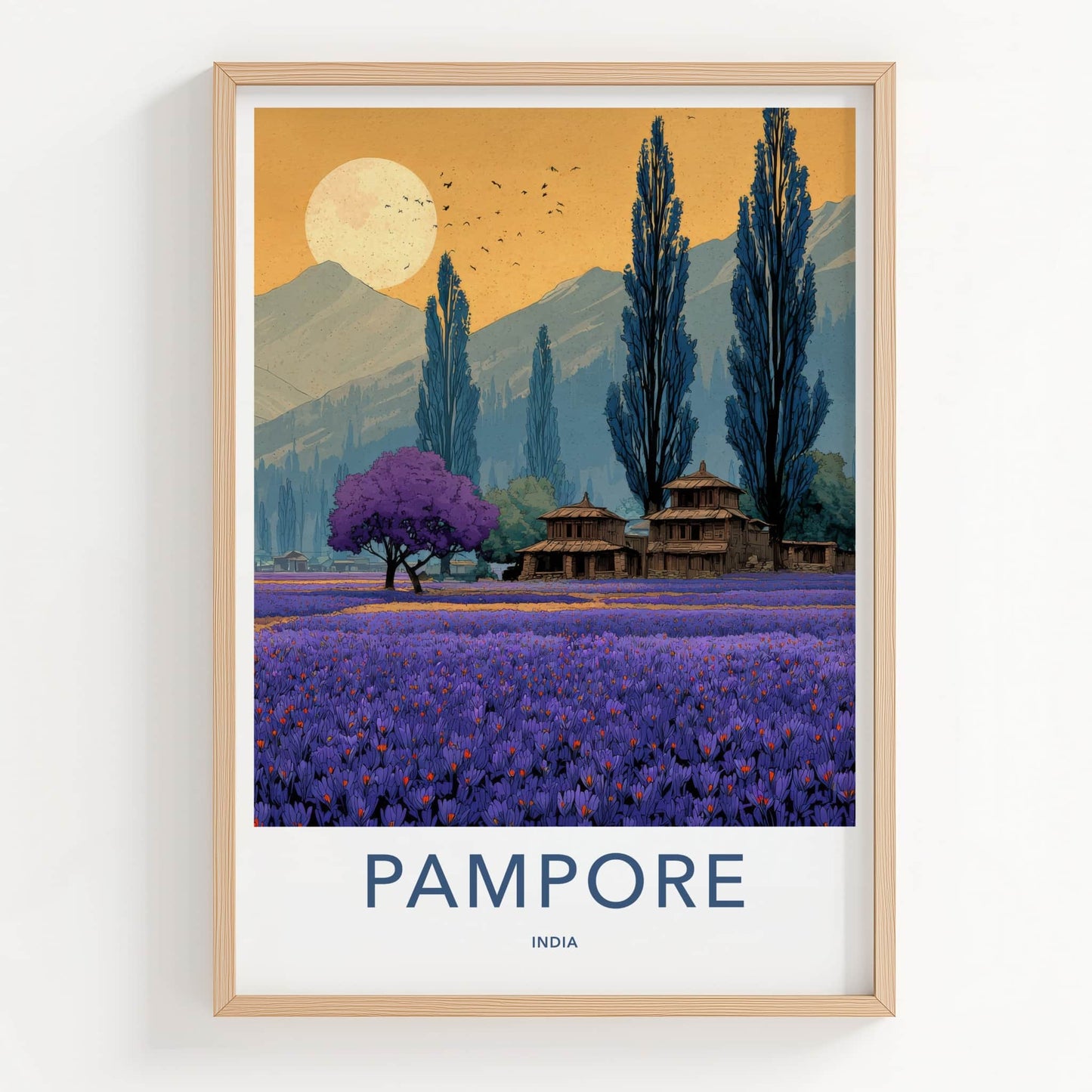 Pampore Poster - India Travel Art