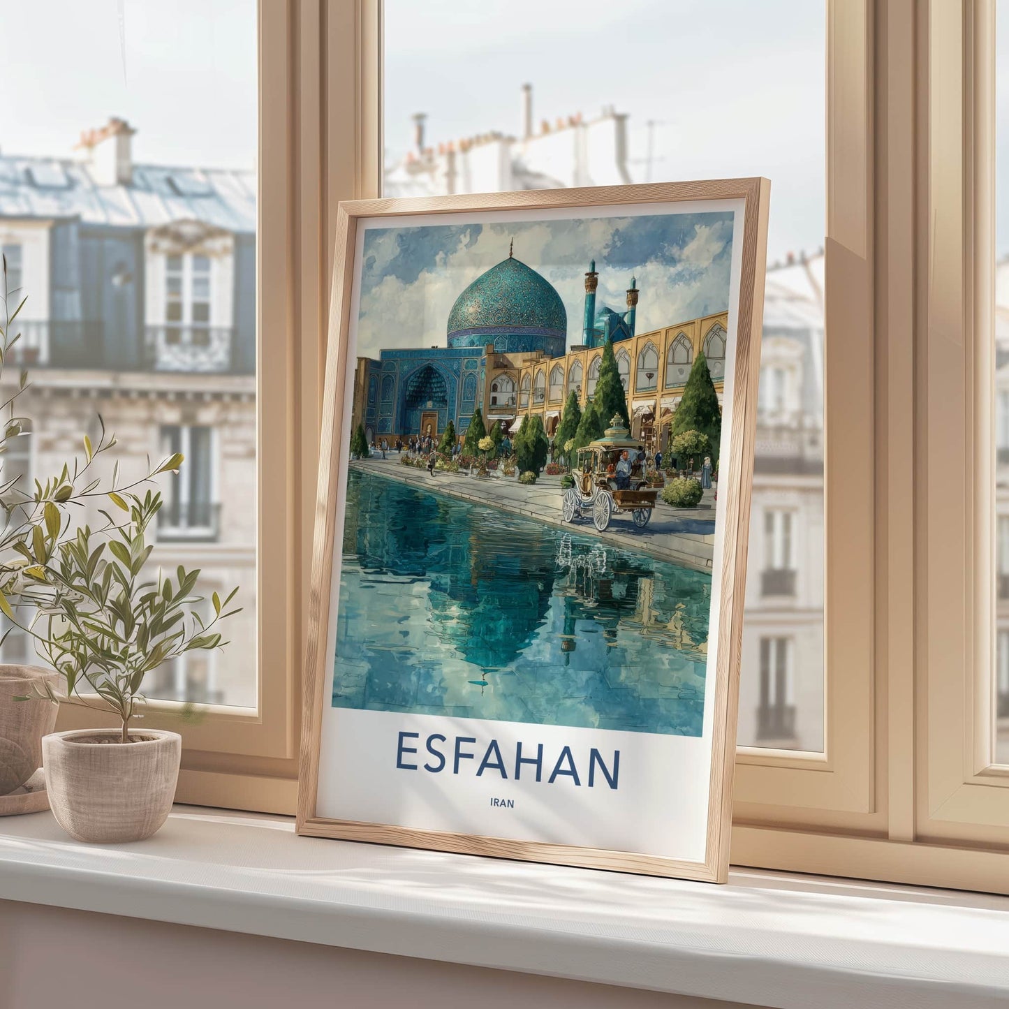 Esfahan Poster - Iran Wall Art Blue Bazaar