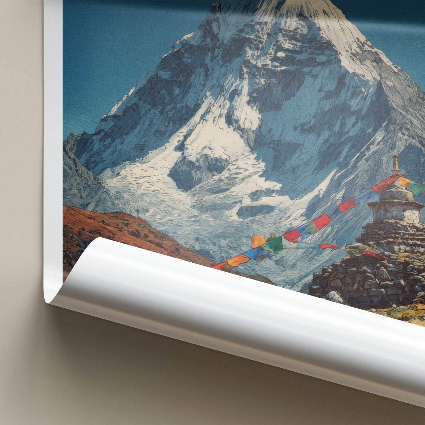 Everest Poster - Nepal Travel Art