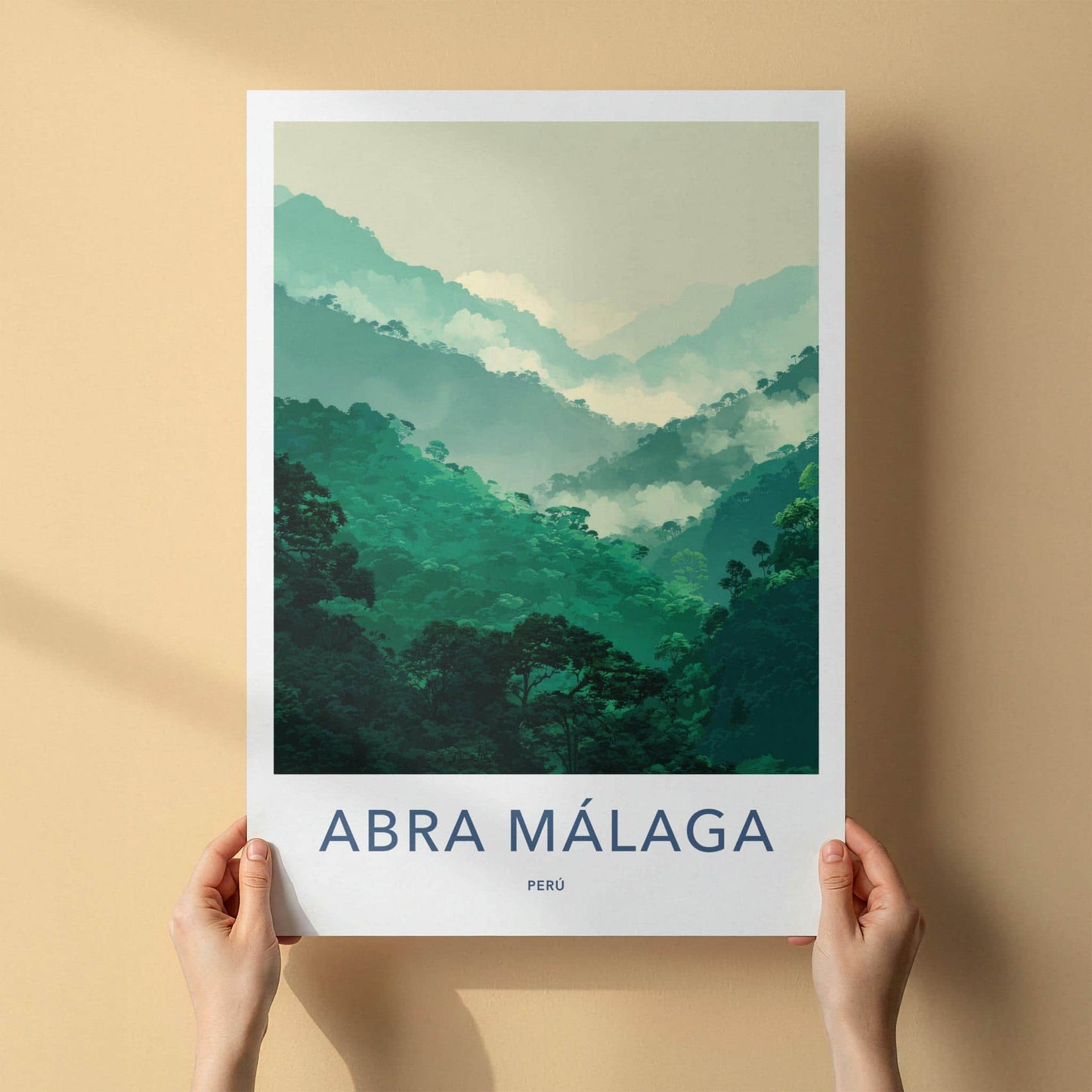 Abra Malaga Poster - Peru Travel Art - Misty Mountain Forest Home Decor