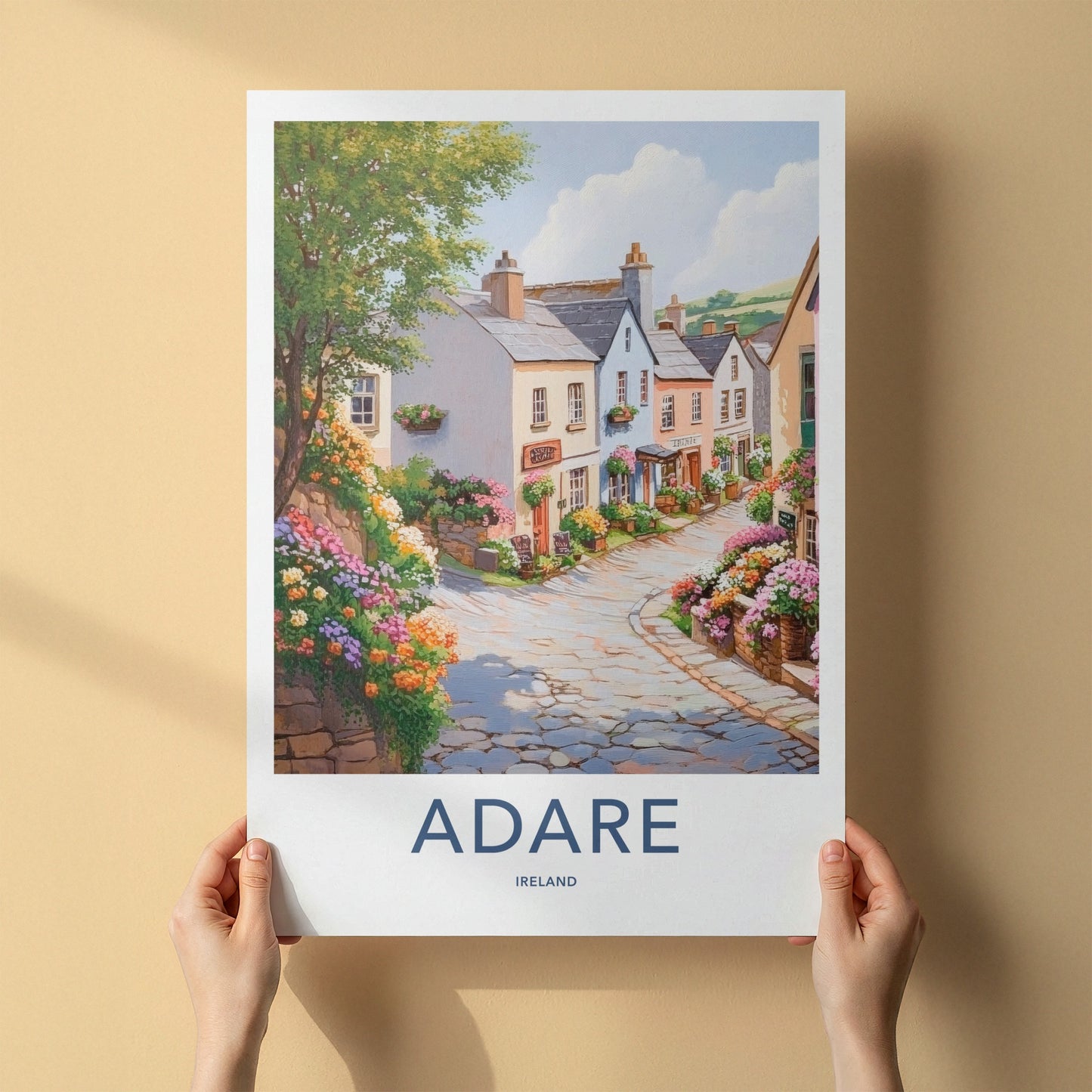 Adare Poster - Ireland Fine Art - Flowery Village Street Gallery Art
