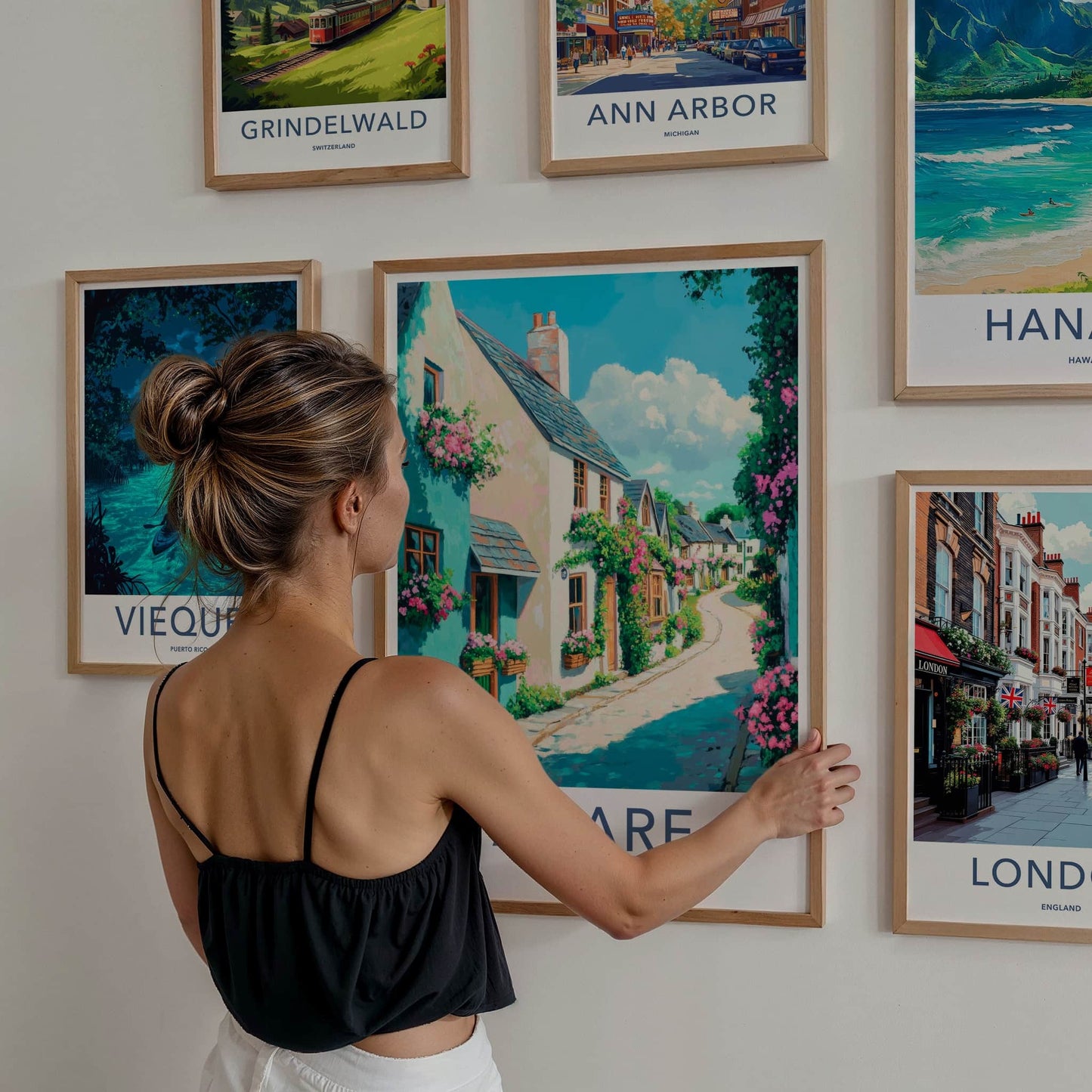 Adare Poster - Ireland Framed Art - Charming Flower Street Gallery Art