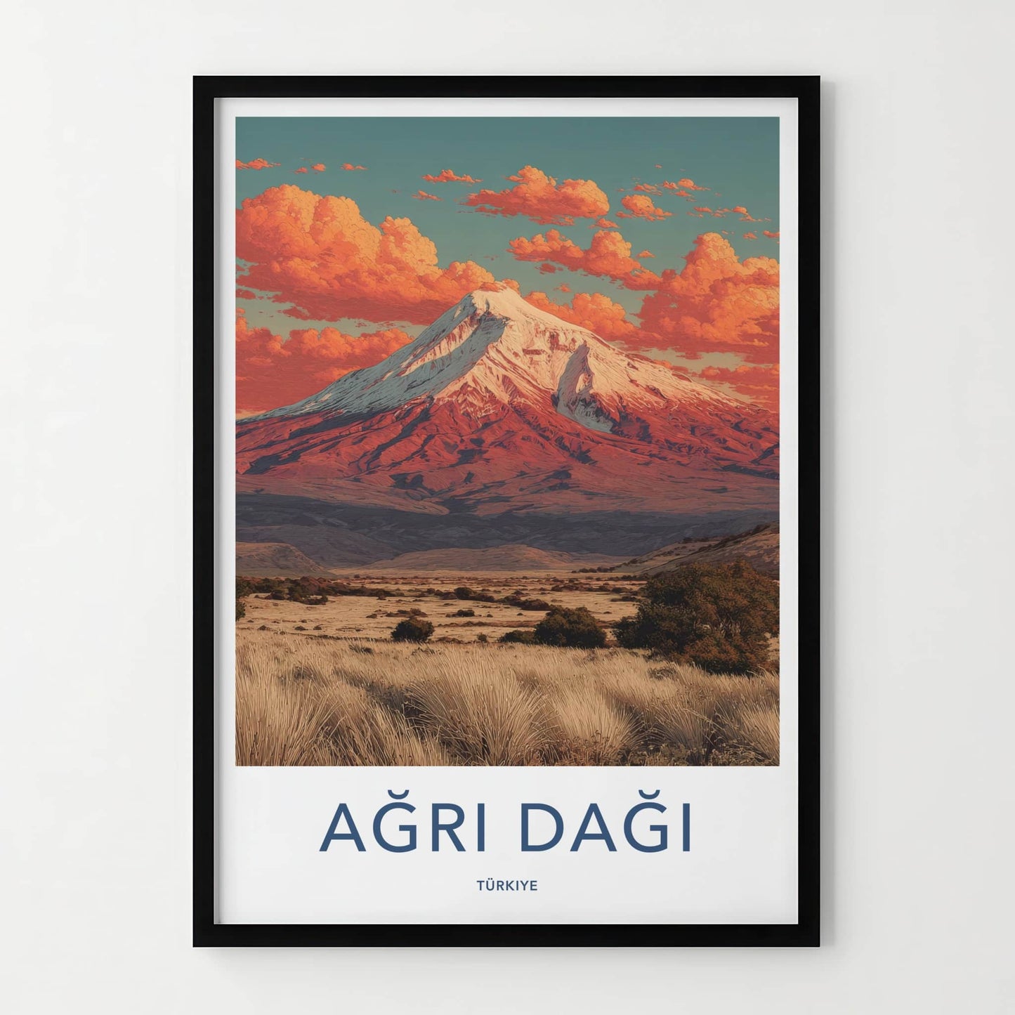Agri Dagi Poster - Turkiye Wall Art - Snowy Mountain Horizon Gallery Art
