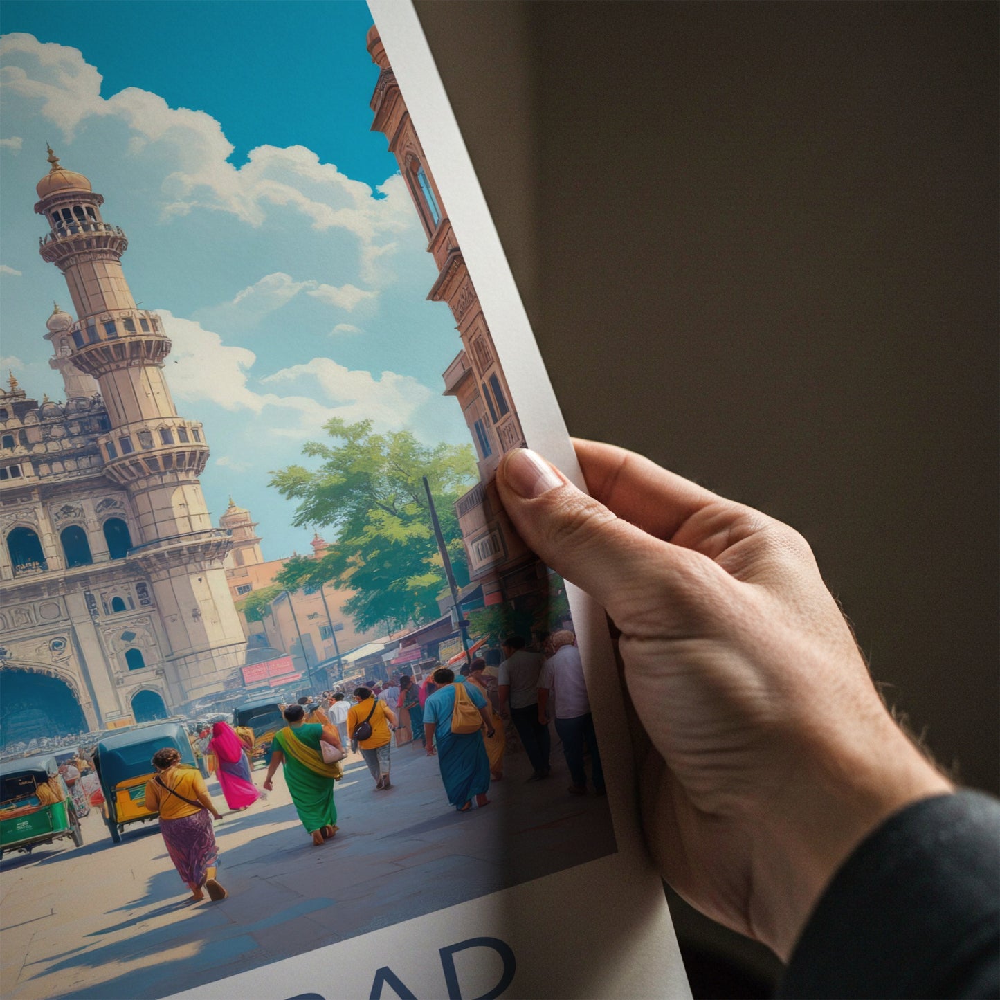 Ahmedabad Poster - India Travel Art - Gujarat Historic City Street Home Decor