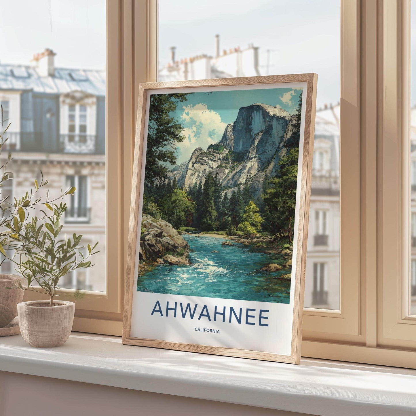 Ahwahnee Poster - California Wall Art - Majestic Valley River Home Decor