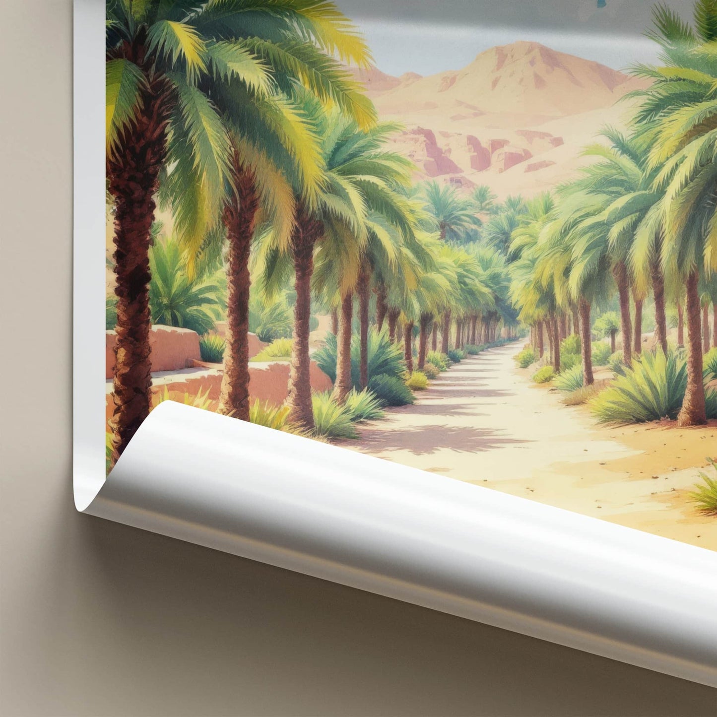 AL Ain Poster United Arab Emirates Palm Trees Desert Fine Art Wall Art