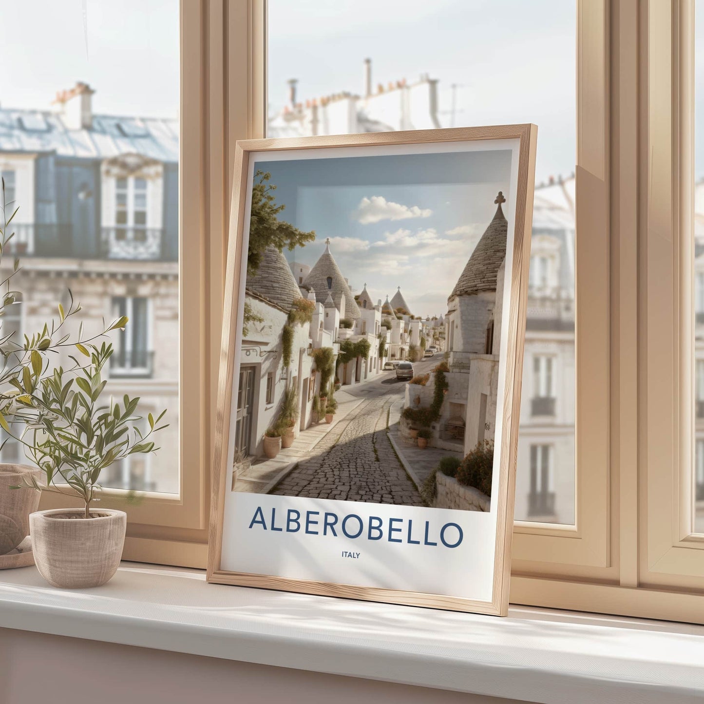 Alberobello Poster - Italy Travel Art - Trulli House Street Home Decor