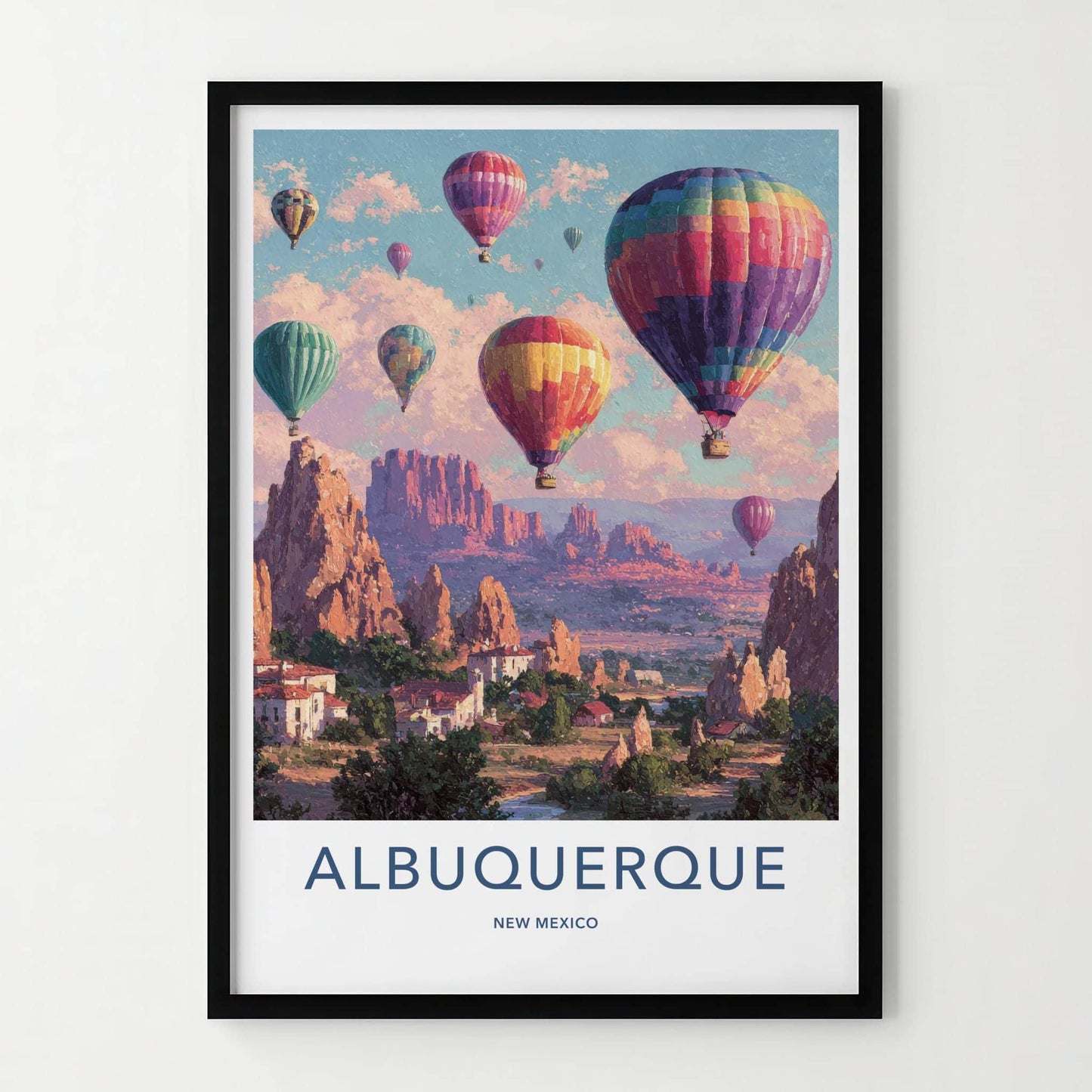 Albuquerque Poster - New Mexico Wall Art - Desert Balloon Festival Home Decor