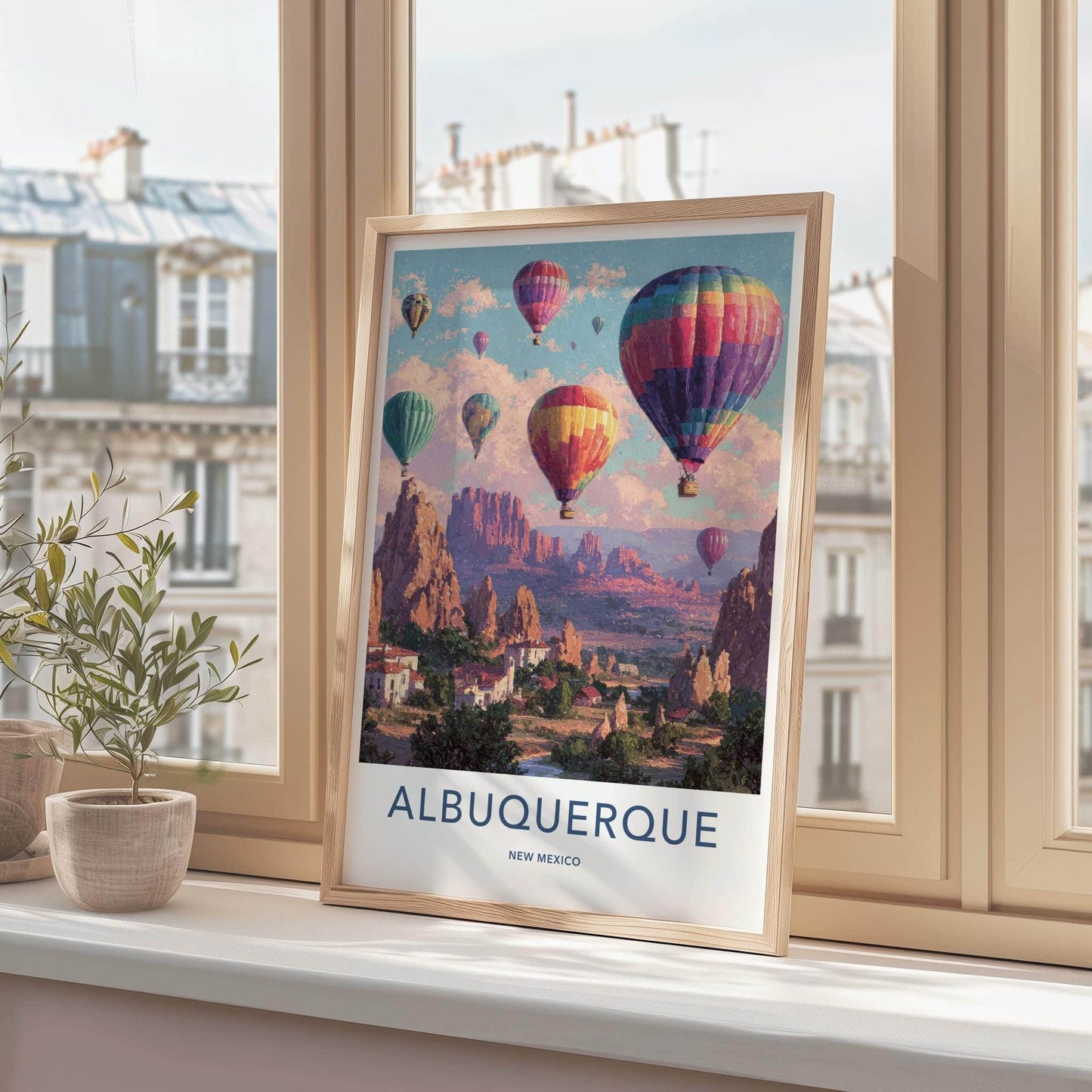 Albuquerque Poster - New Mexico Wall Art - Desert Balloon Festival Home Decor