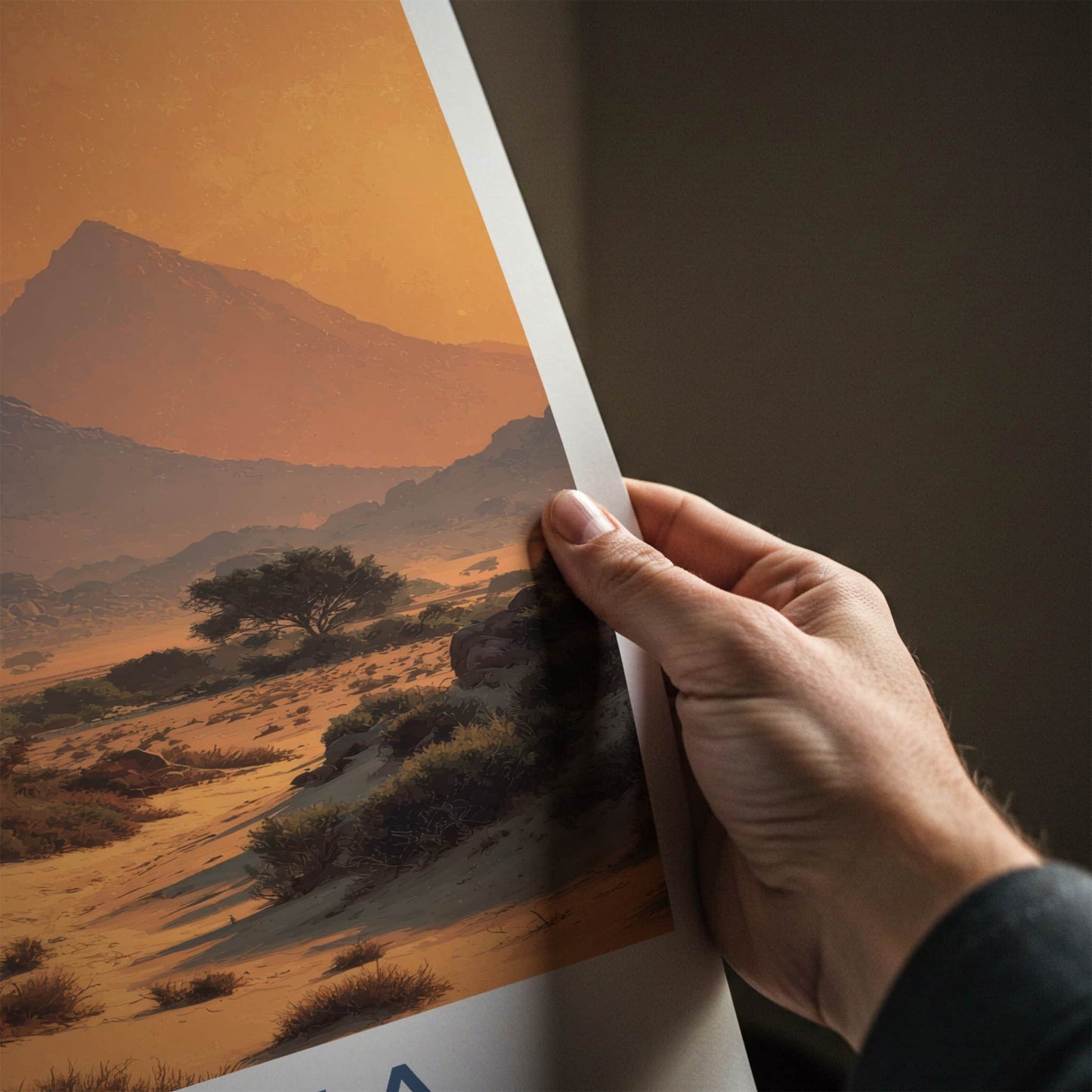 Algeria Poster - Algeria Travel Art - Arid Mountain Landscape Home Decor