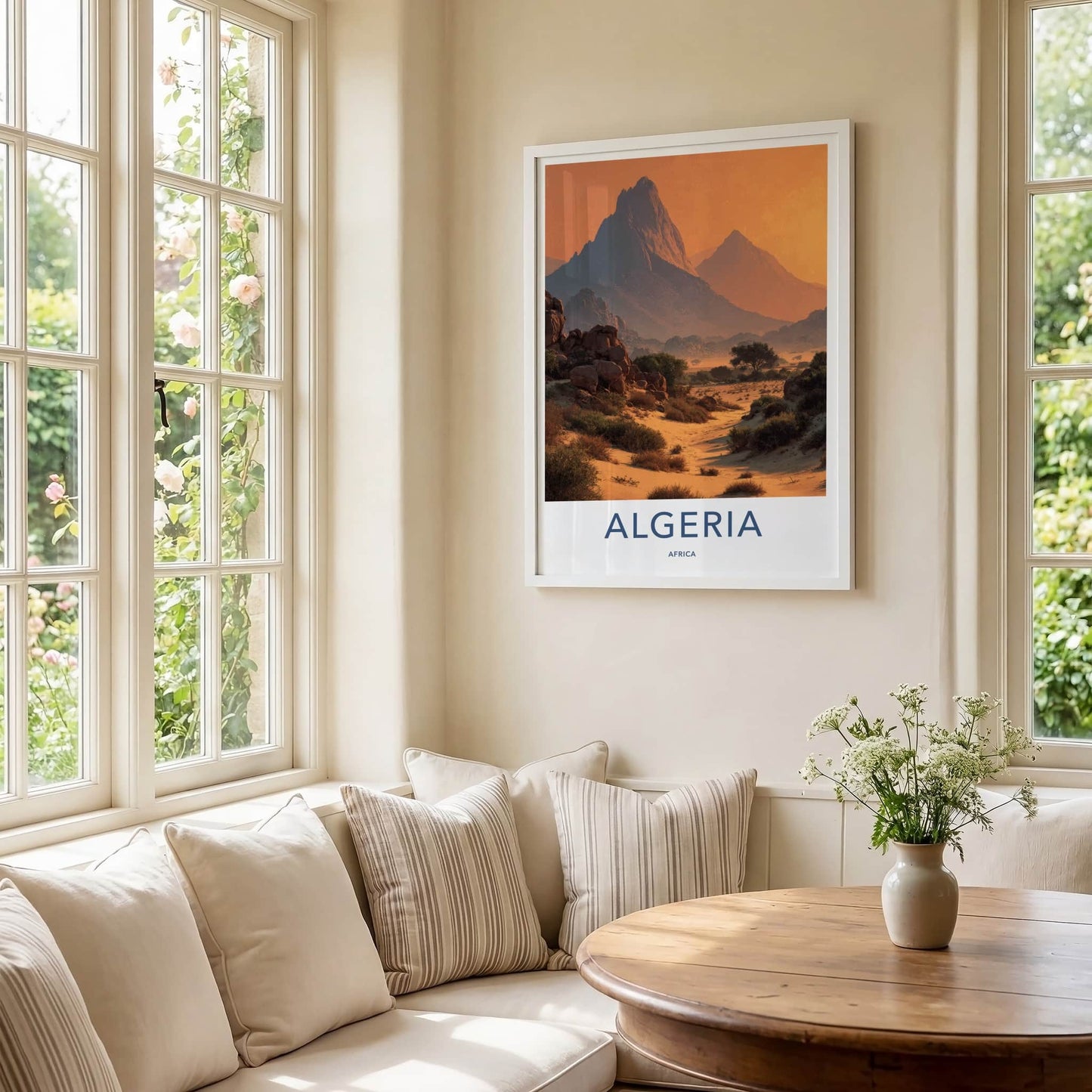 Algeria Poster - Algeria Travel Art - Arid Mountain Landscape Home Decor