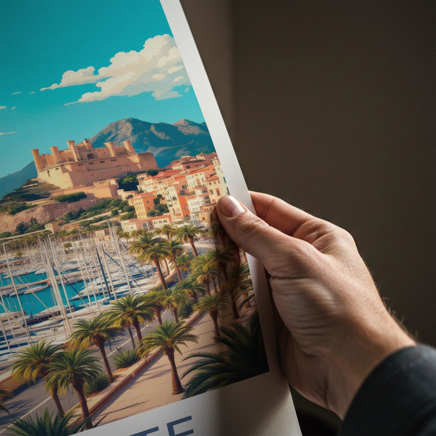 Alicante Poster - Spain Travel Art - Historic Castle City Home Decor