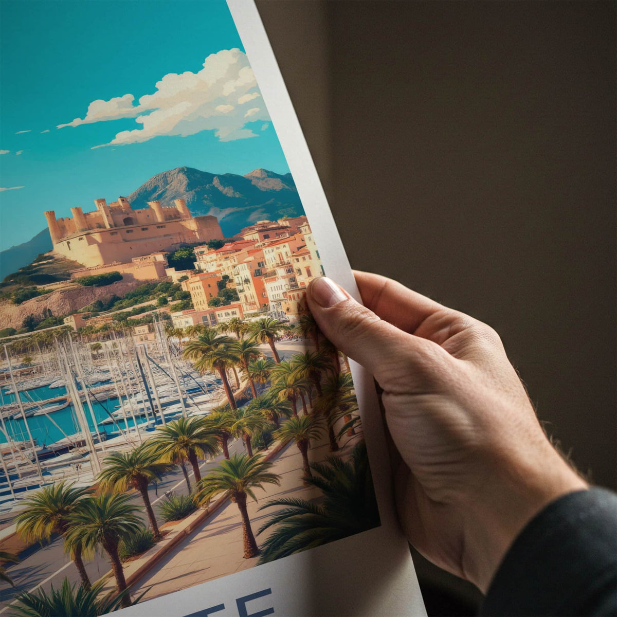 Alicante Poster - Spain Travel Art - Historic Castle City Home Decor