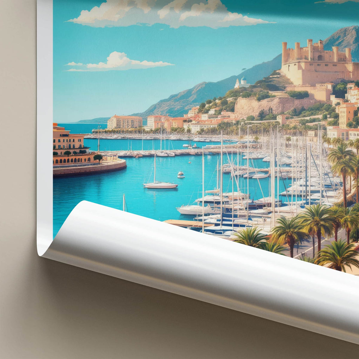 Alicante Poster - Spain Travel Art - Historic Castle City Home Decor