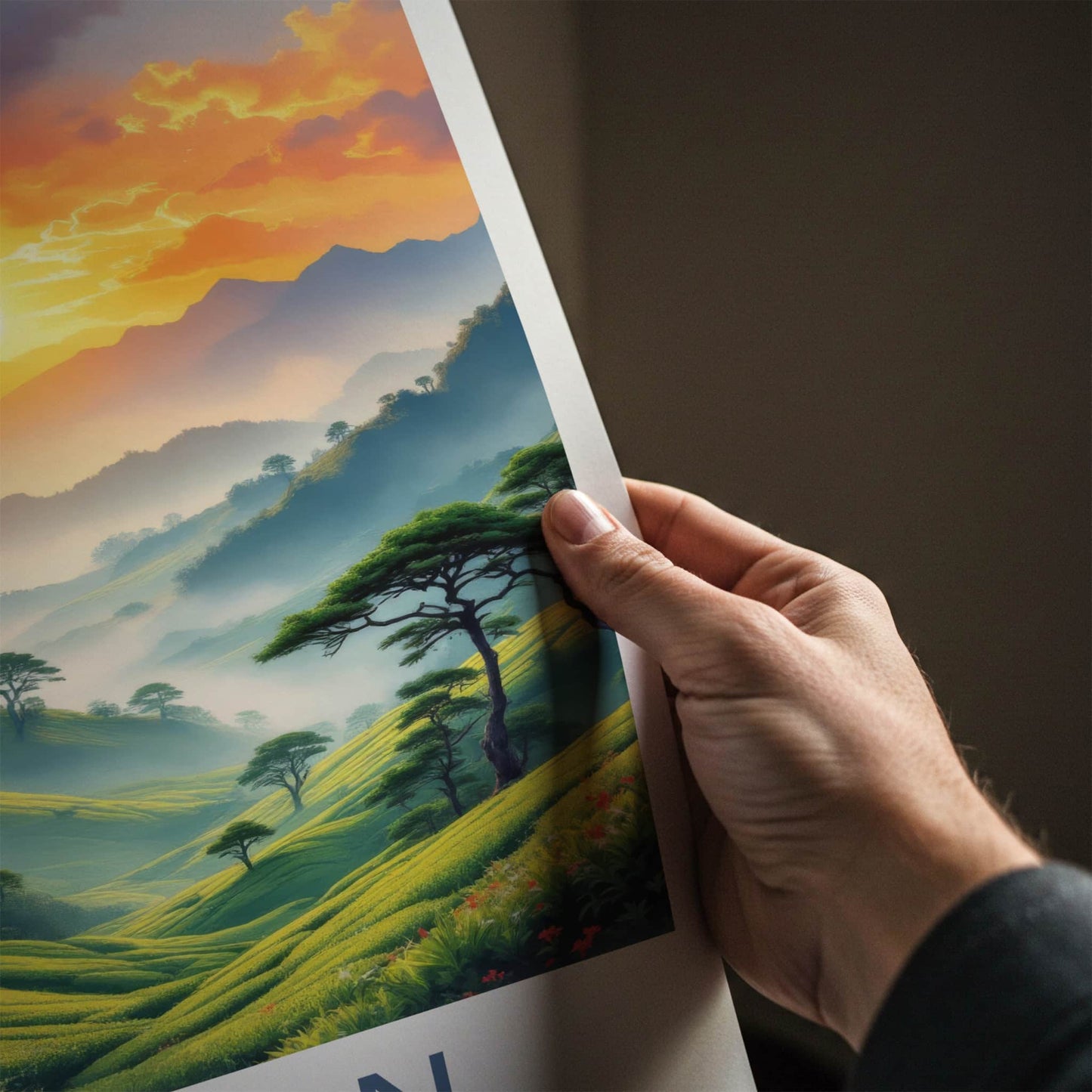 Alishan Poster - Taiwan Travel Art - Misty Tea Fields Gallery Art