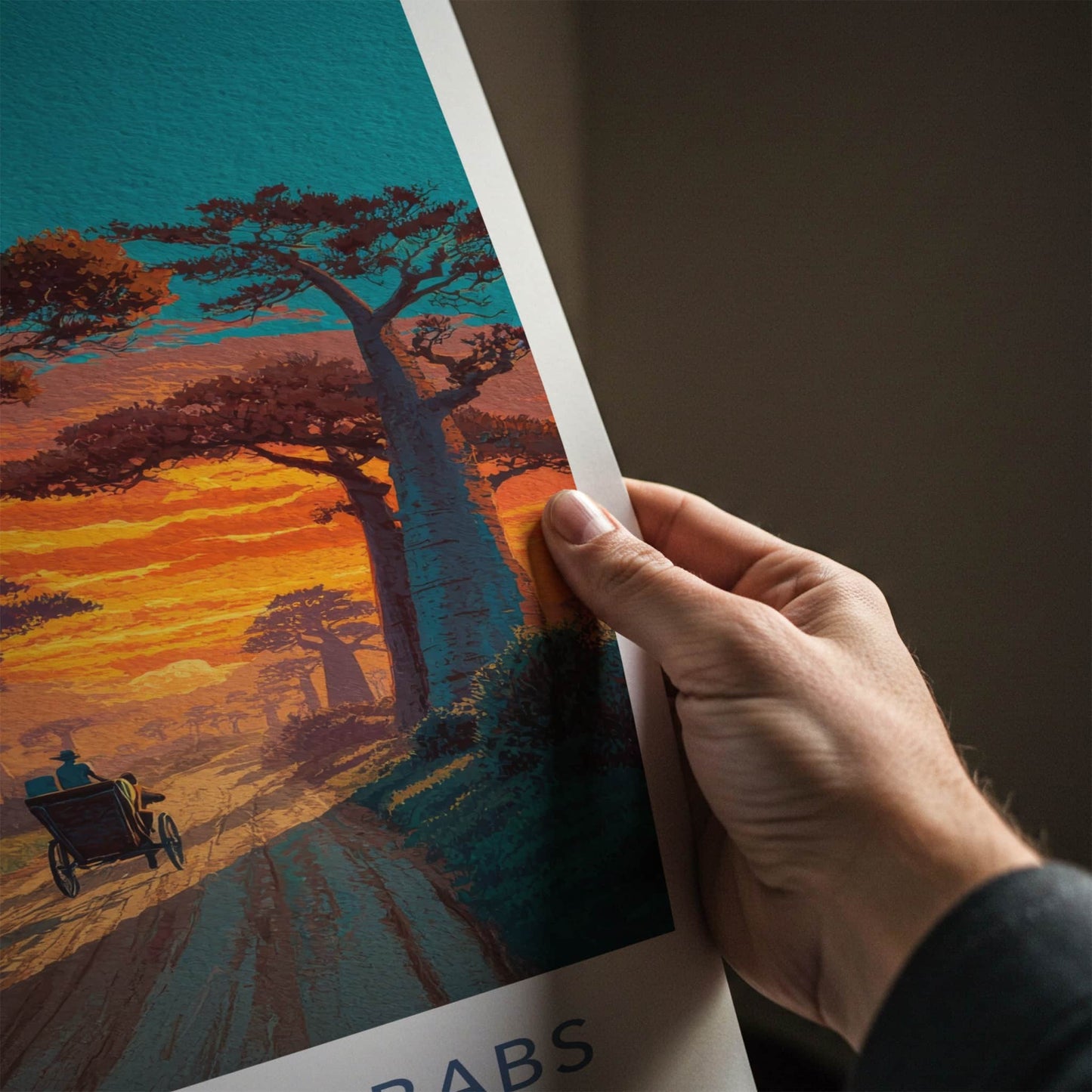 Allee Des Baobabs Poster - Madagascar Framed Art - Dirt Path Sunset Home Art