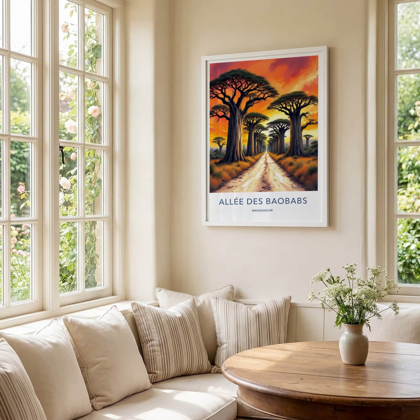 Allee Des Baobabs Poster - Madagascar Travel Art - Sunset Africa Home Decor