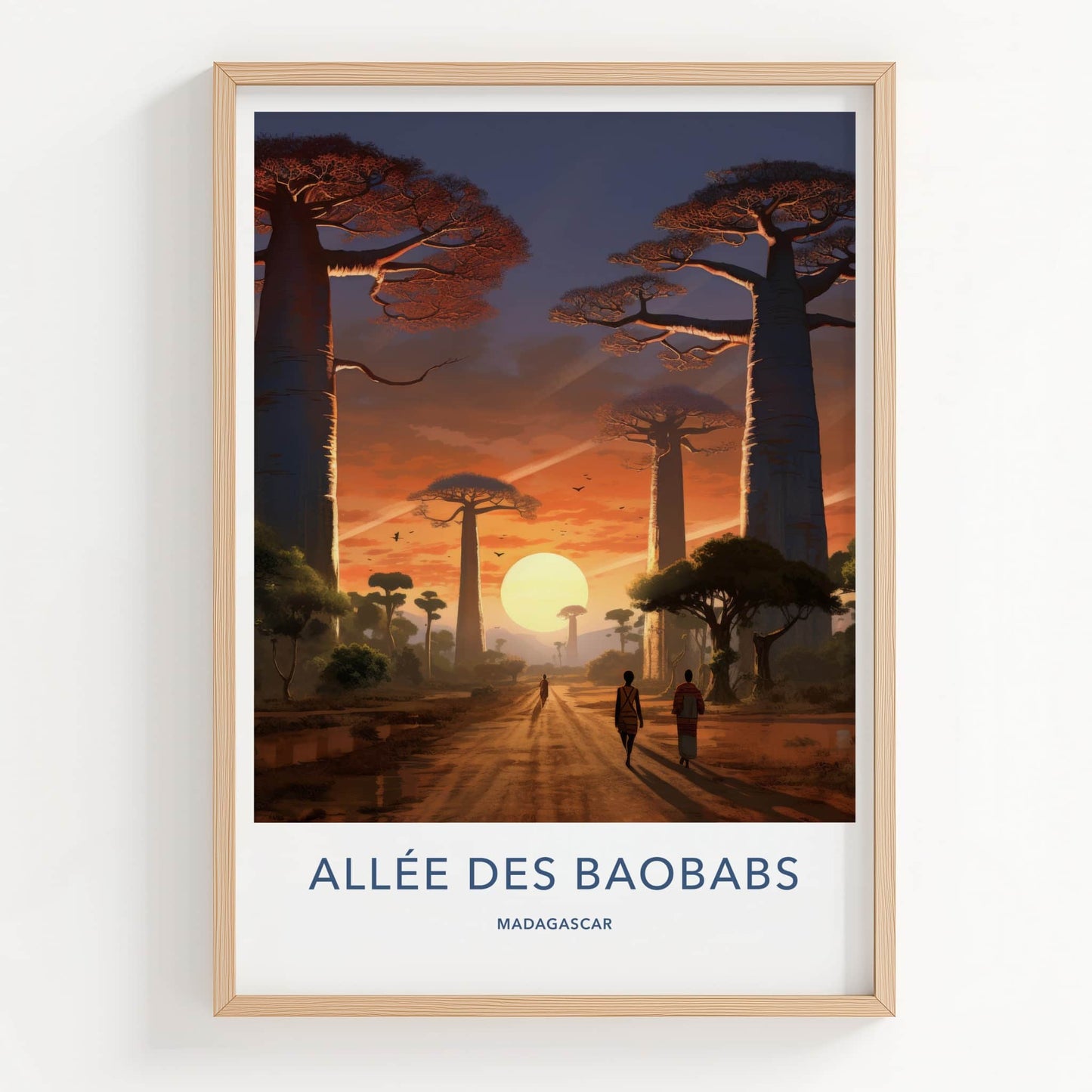 Allee Des Baobabs Poster - Madagascar Travel Art - Sunset Baobab Alley Home Decor