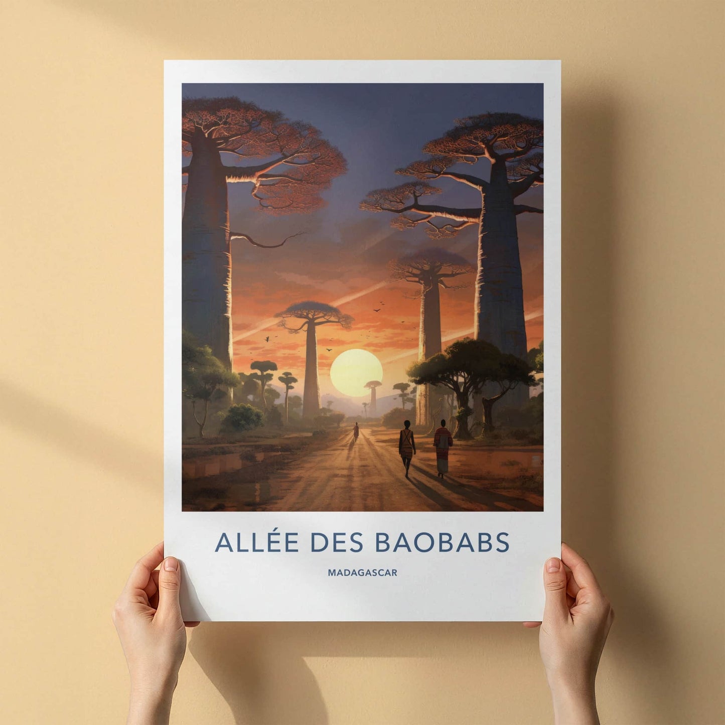 Allee Des Baobabs Poster - Madagascar Travel Art - Sunset Baobab Alley Home Decor