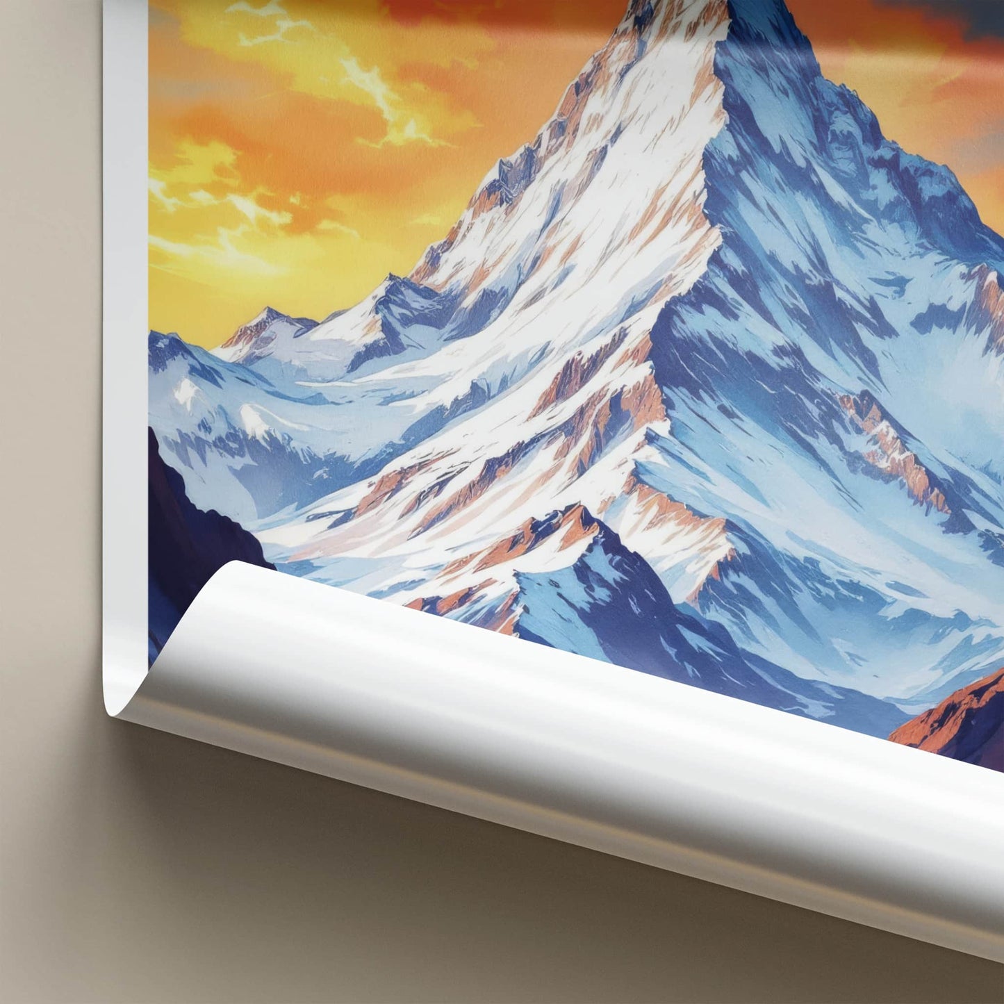 Alpamayo Poster - Peru Travel Art - Towering Snowy Summit Home Decor
