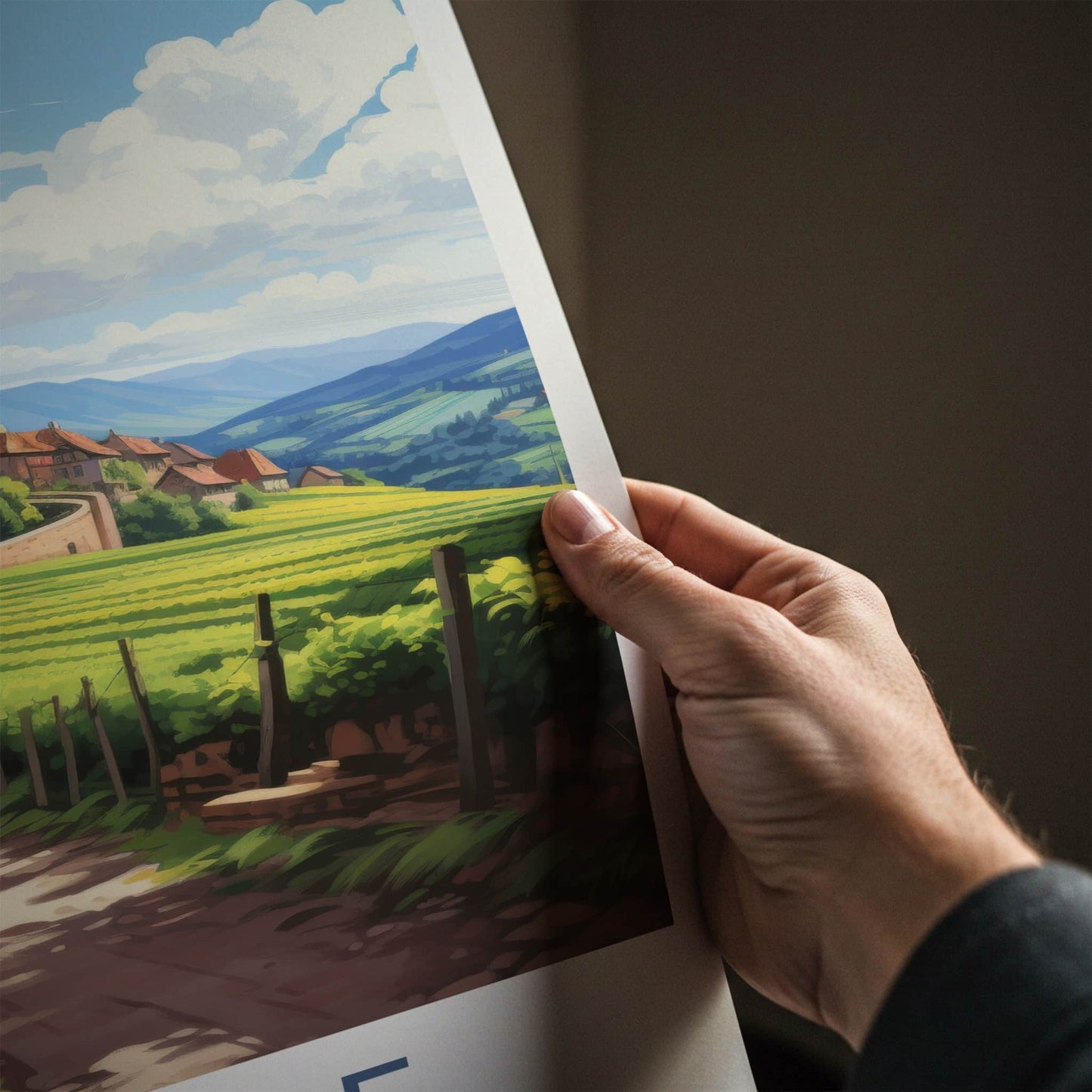 Alsace Poster - France Travel Art - Winding Road Vineyards Home Decor